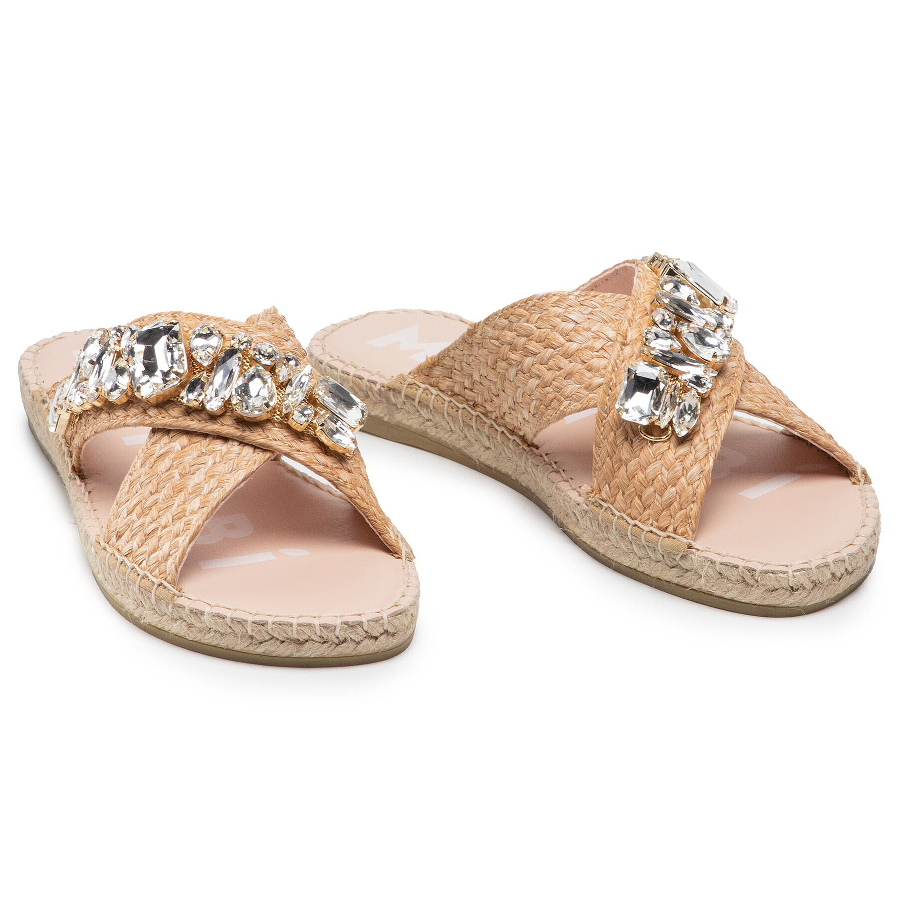 Manebi Espadrile Flat Sandals G 5.1 JS Bež - Pepit.si