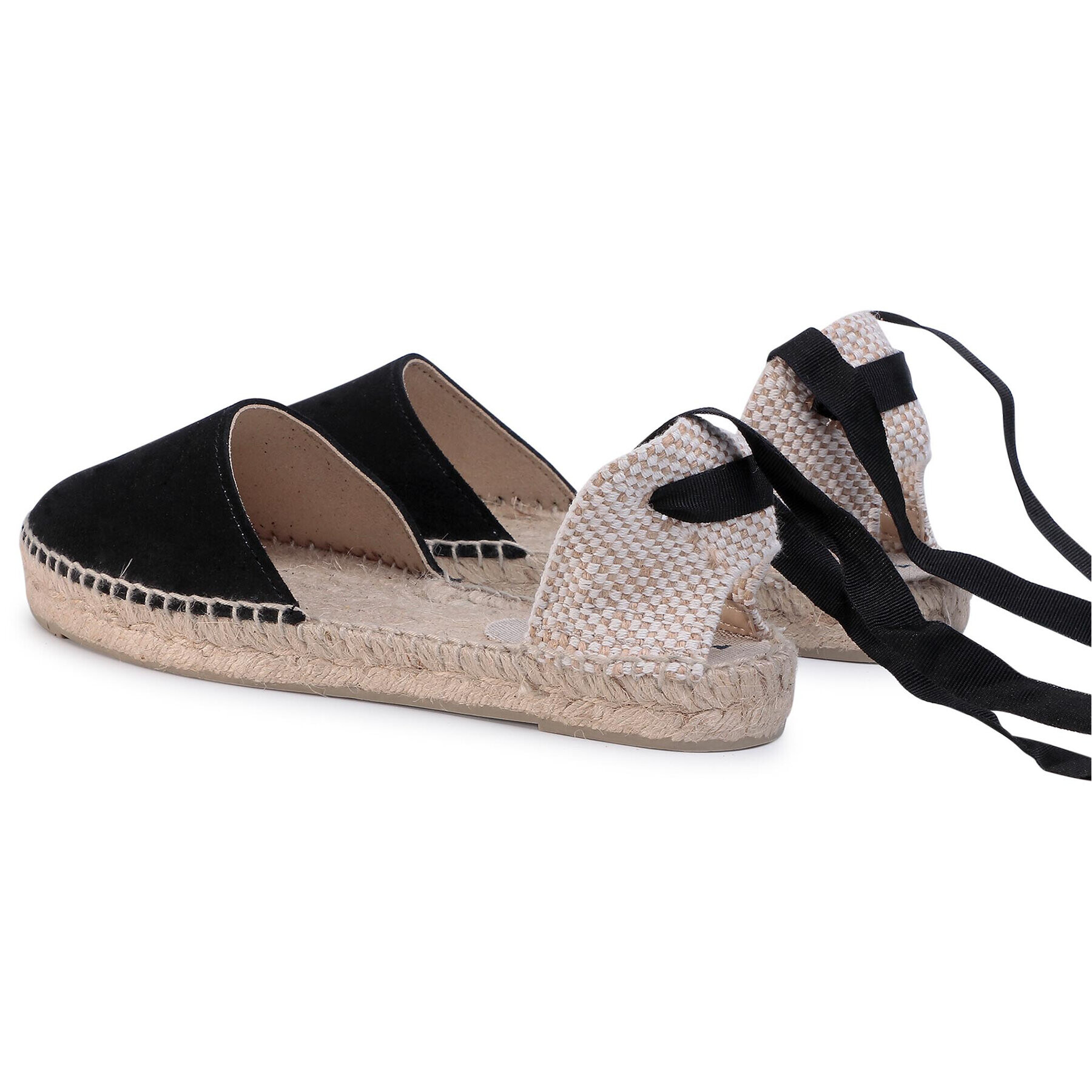 Manebi Espadrile Flat Valenciana K 1.0 P0 Črna - Pepit.si