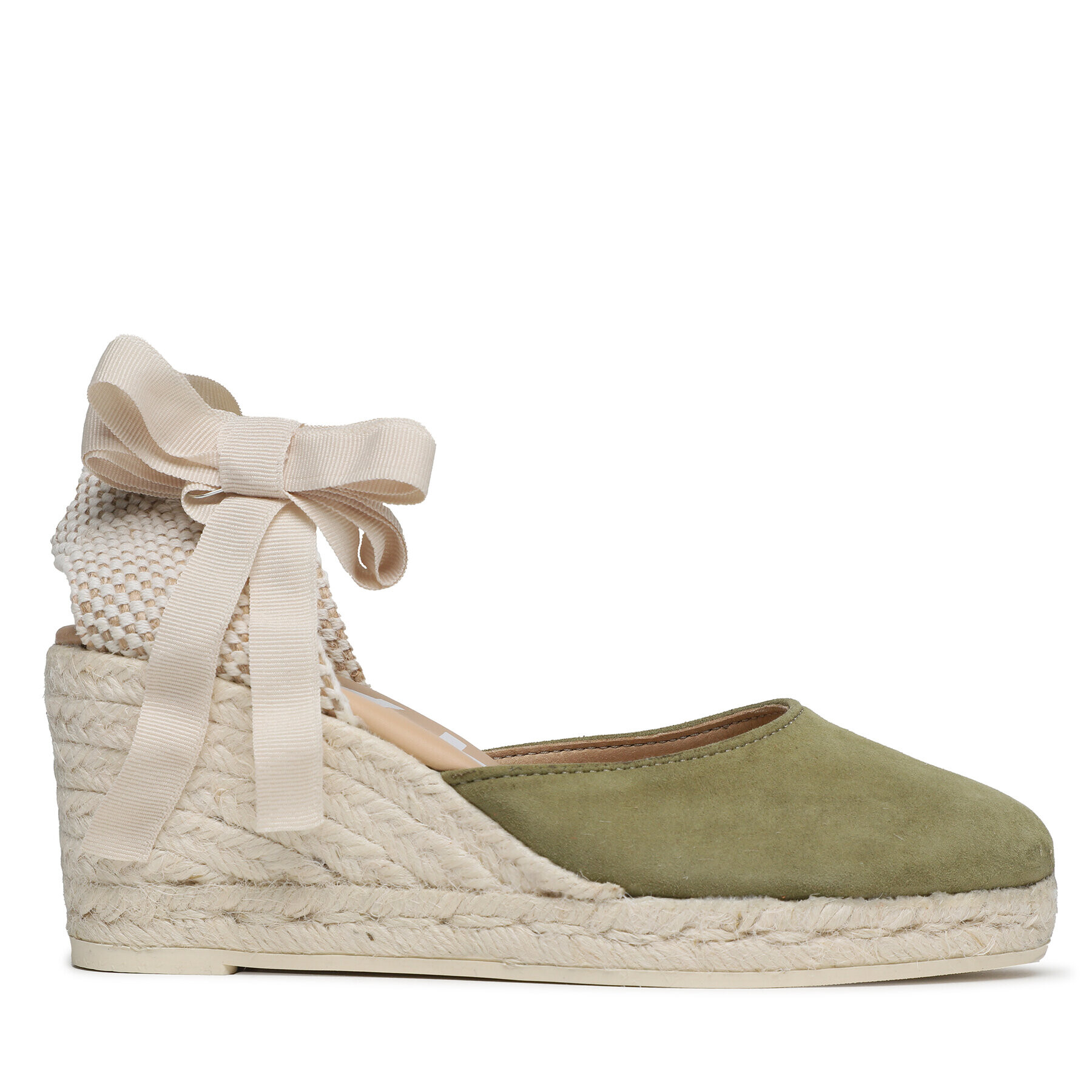 Manebi Espadrile Low Wedge Espadrilles R 1.5 WL Zelena - Pepit.si