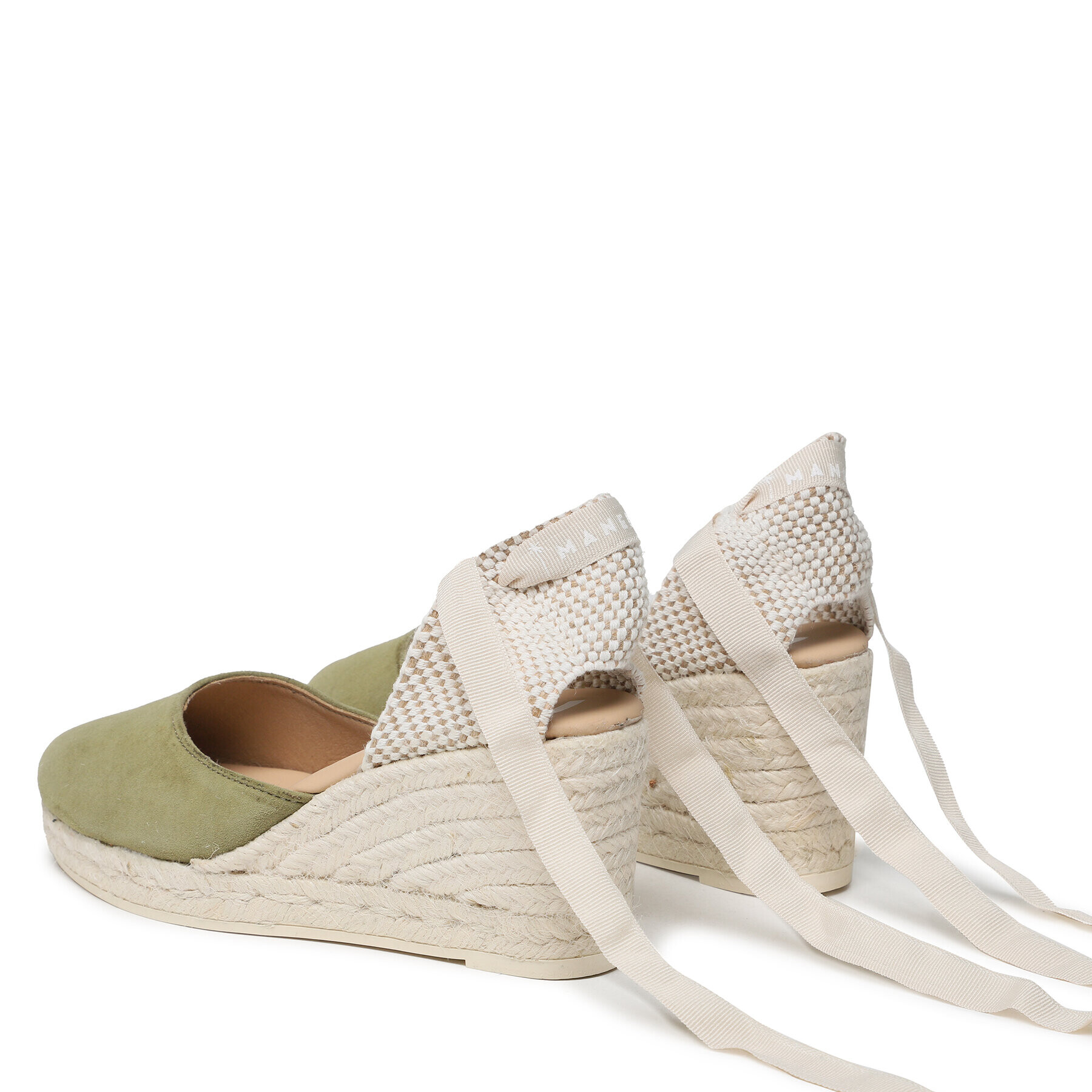 Manebi Espadrile Low Wedge Espadrilles R 1.5 WL Zelena - Pepit.si