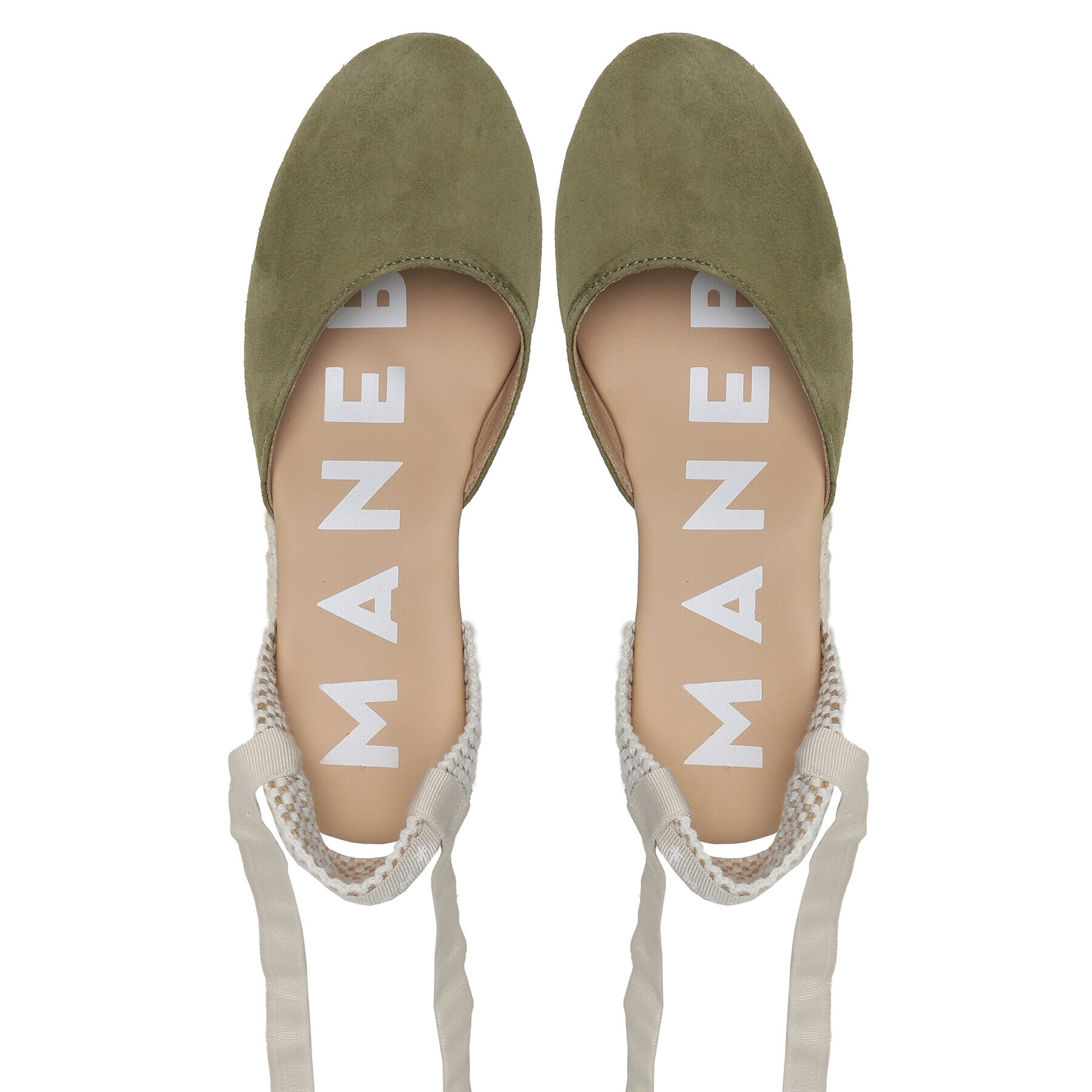 Manebi Espadrile Low Wedge Espadrilles R 1.5 WL Zelena - Pepit.si