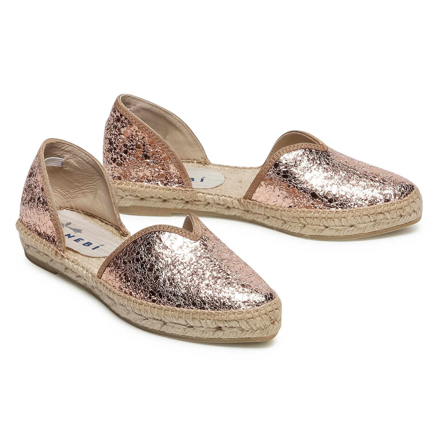 Manebi Espadrile Open-Side Flats G 0.4 O0 Zlata - Pepit.si