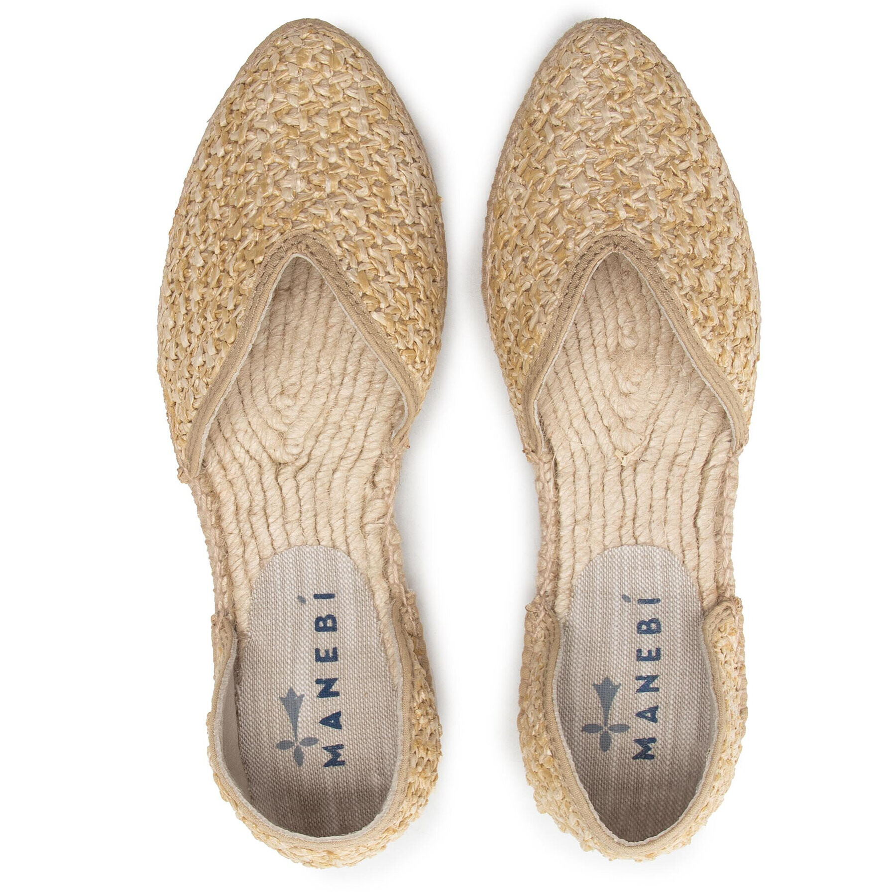 Manebi Espadrile Open Side Flats V 2.7 O0 Bež - Pepit.si