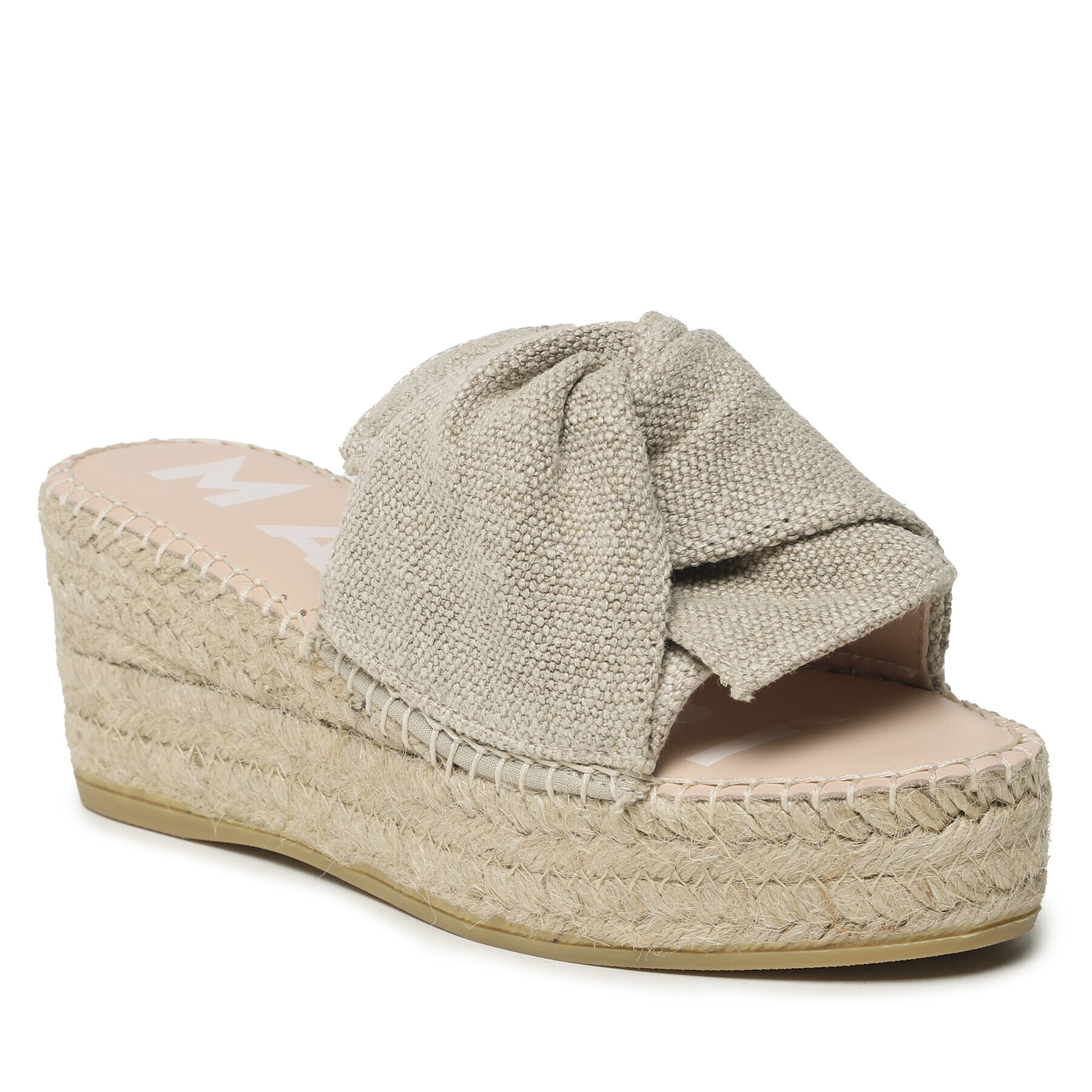 Manebi Espadrile Platforms With Knot O 7.1 WK Bež - Pepit.si