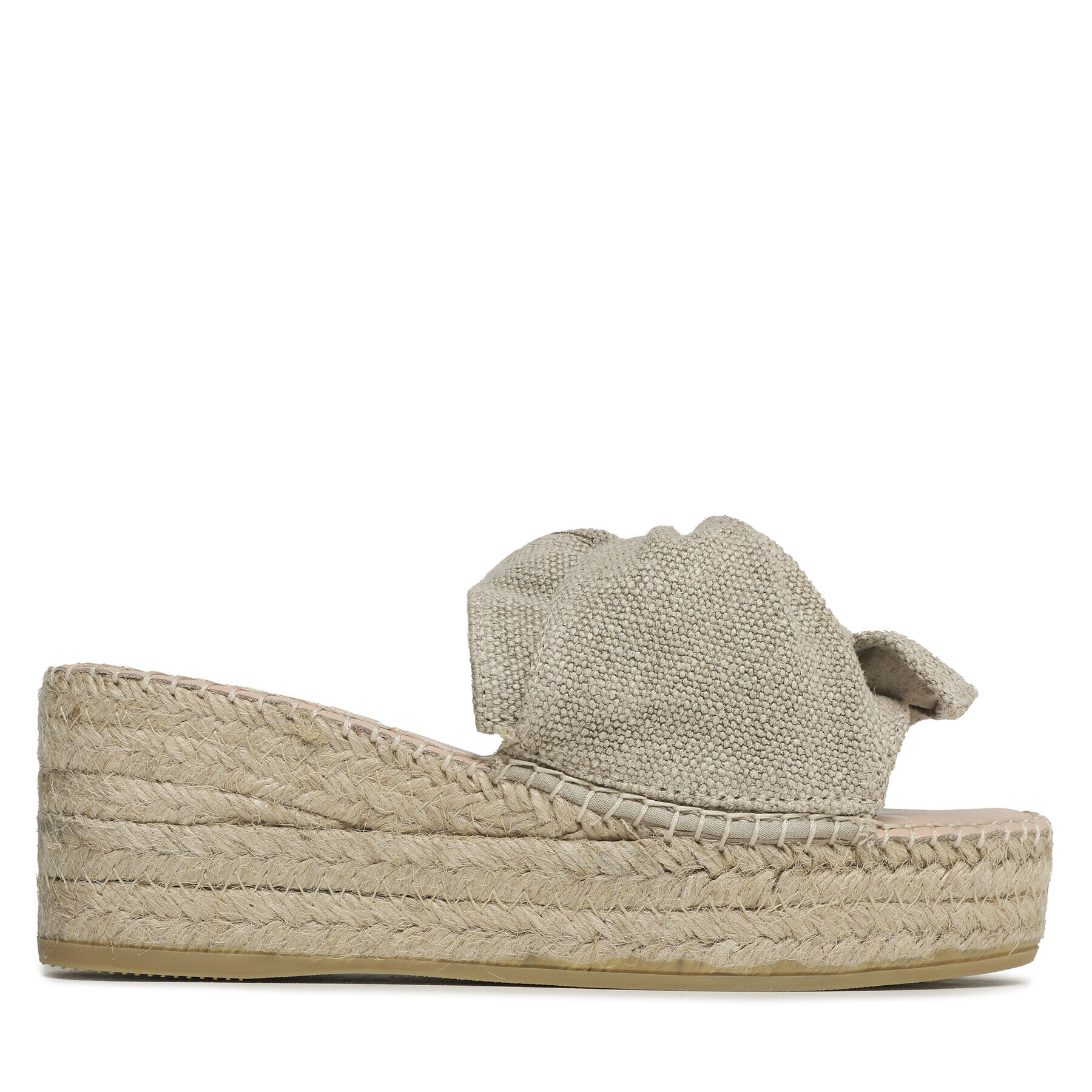 Manebi Espadrile Platforms With Knot O 7.1 WK Bež - Pepit.si