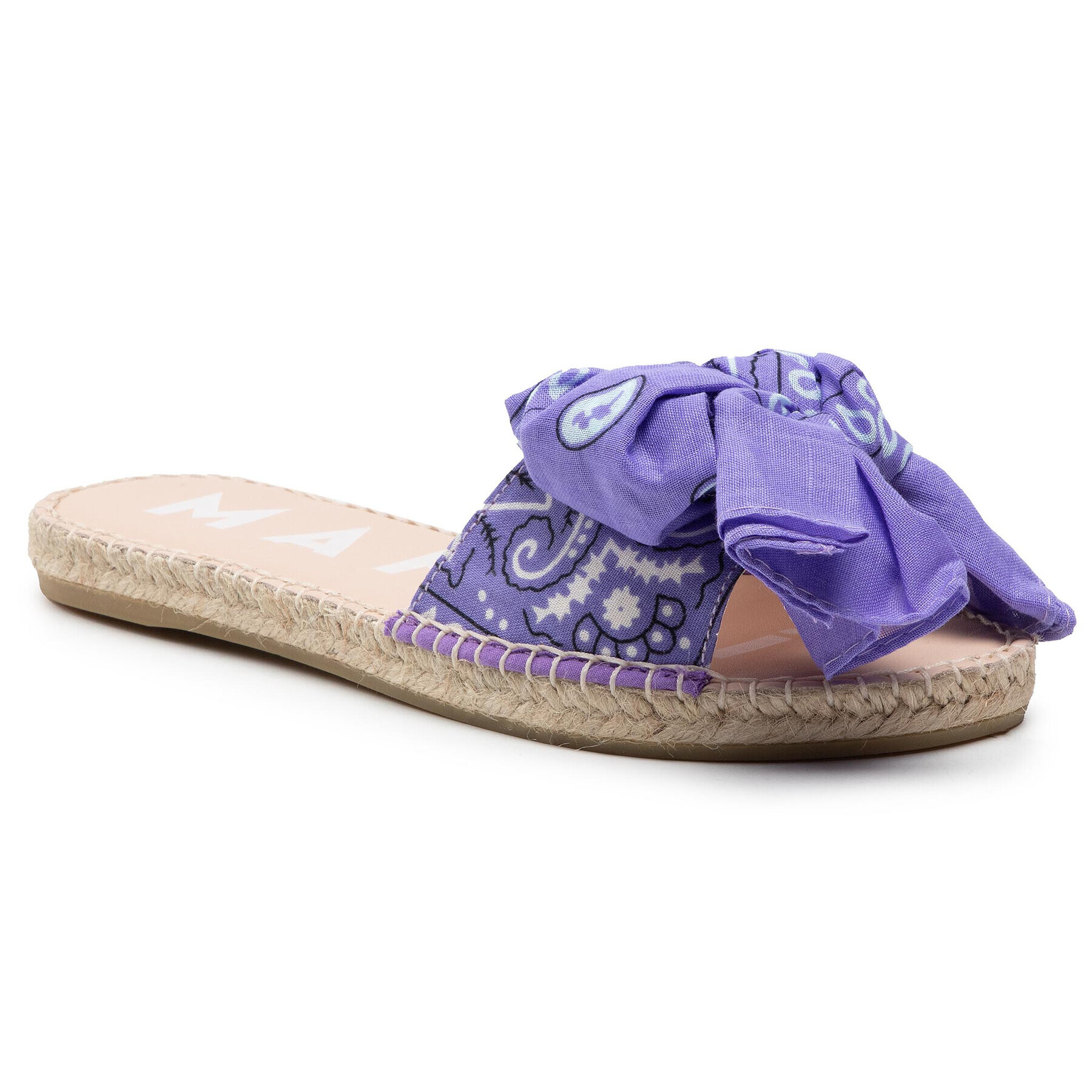 Manebi Espadrile Sandal With Bow F 9.5 J0 Vijolična - Pepit.si