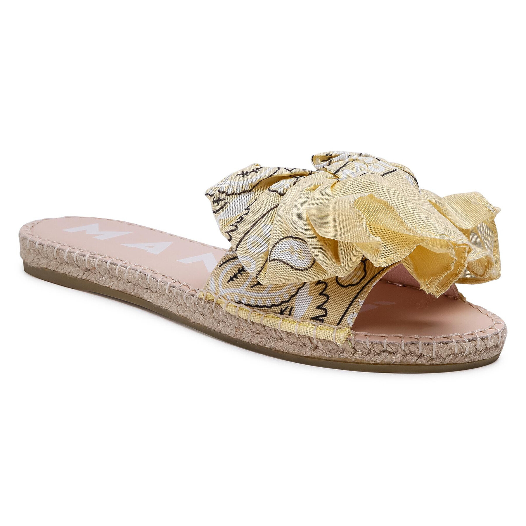 Manebi Espadrile Sandals With Bow G 5.7 J0 Rumena - Pepit.si