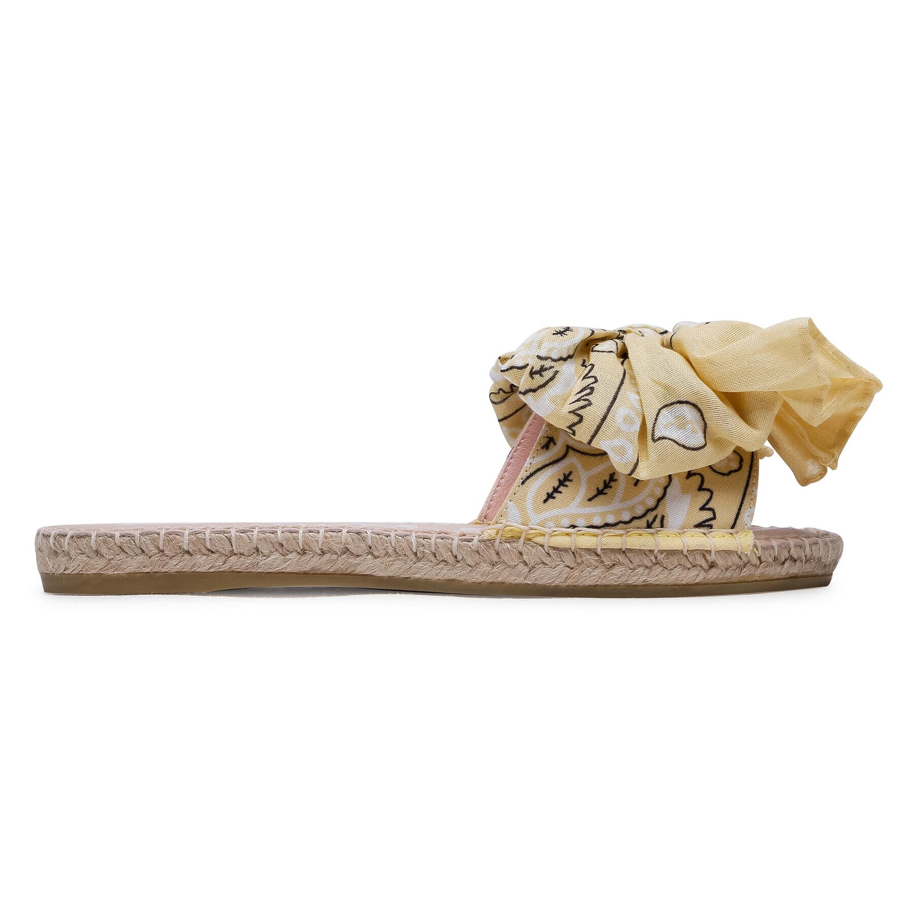 Manebi Espadrile Sandals With Bow G 5.7 J0 Rumena - Pepit.si