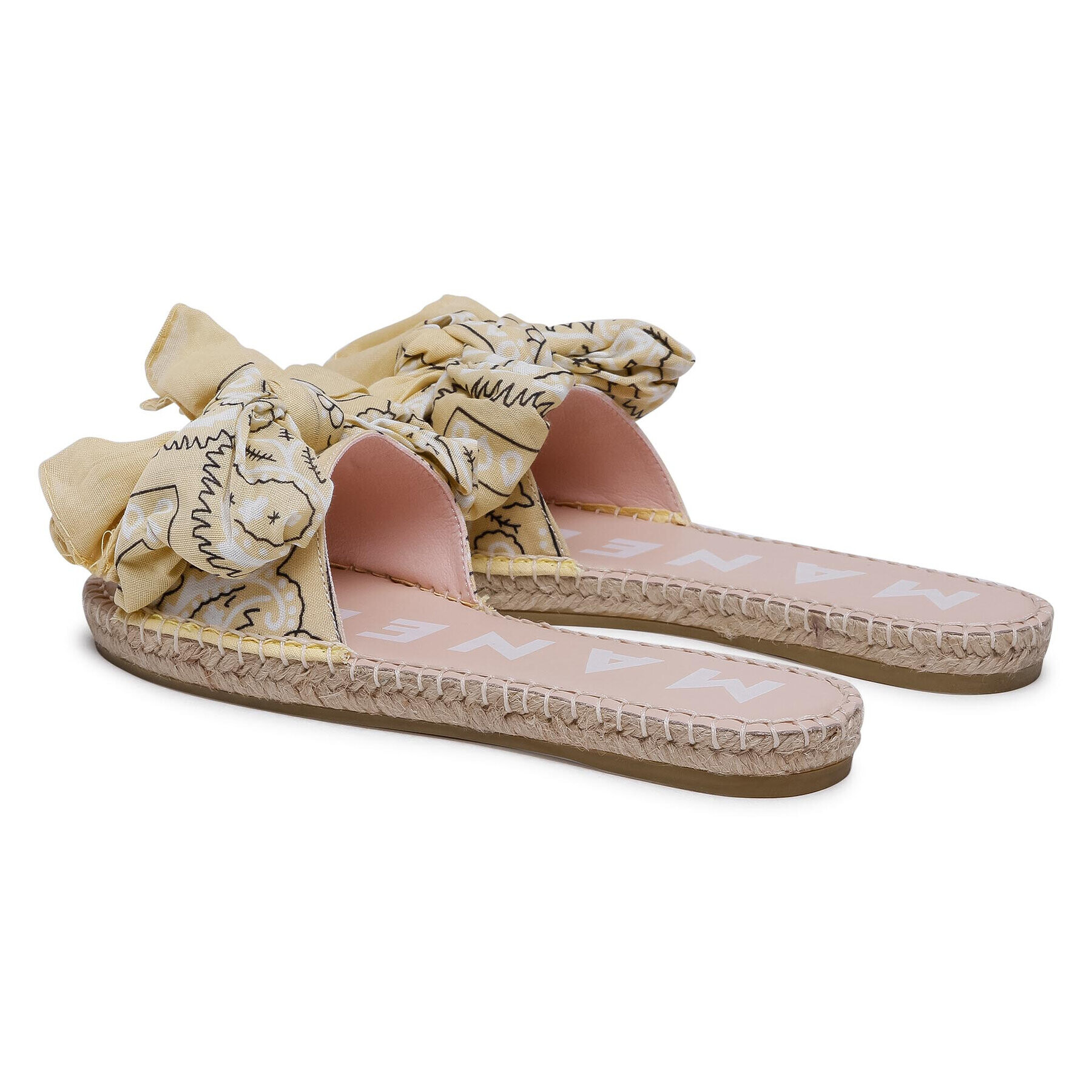 Manebi Espadrile Sandals With Bow G 5.7 J0 Rumena - Pepit.si