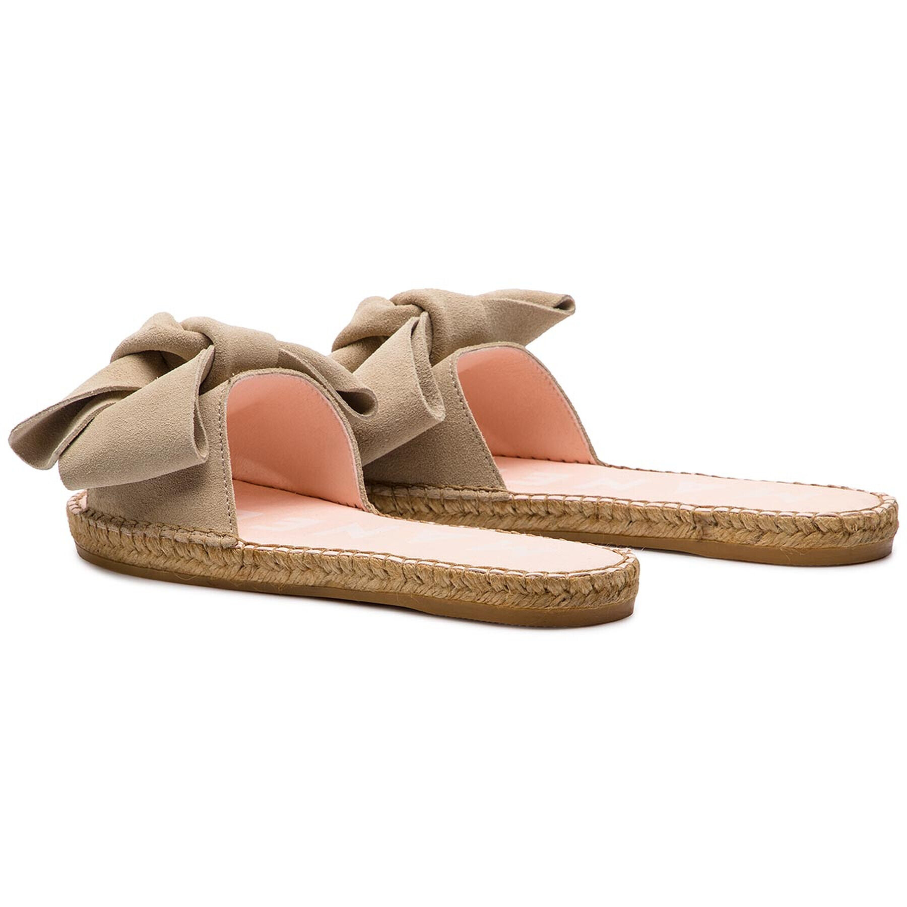 Manebi Espadrile Sandals With Bow K 1.1 J0 Bež - Pepit.si