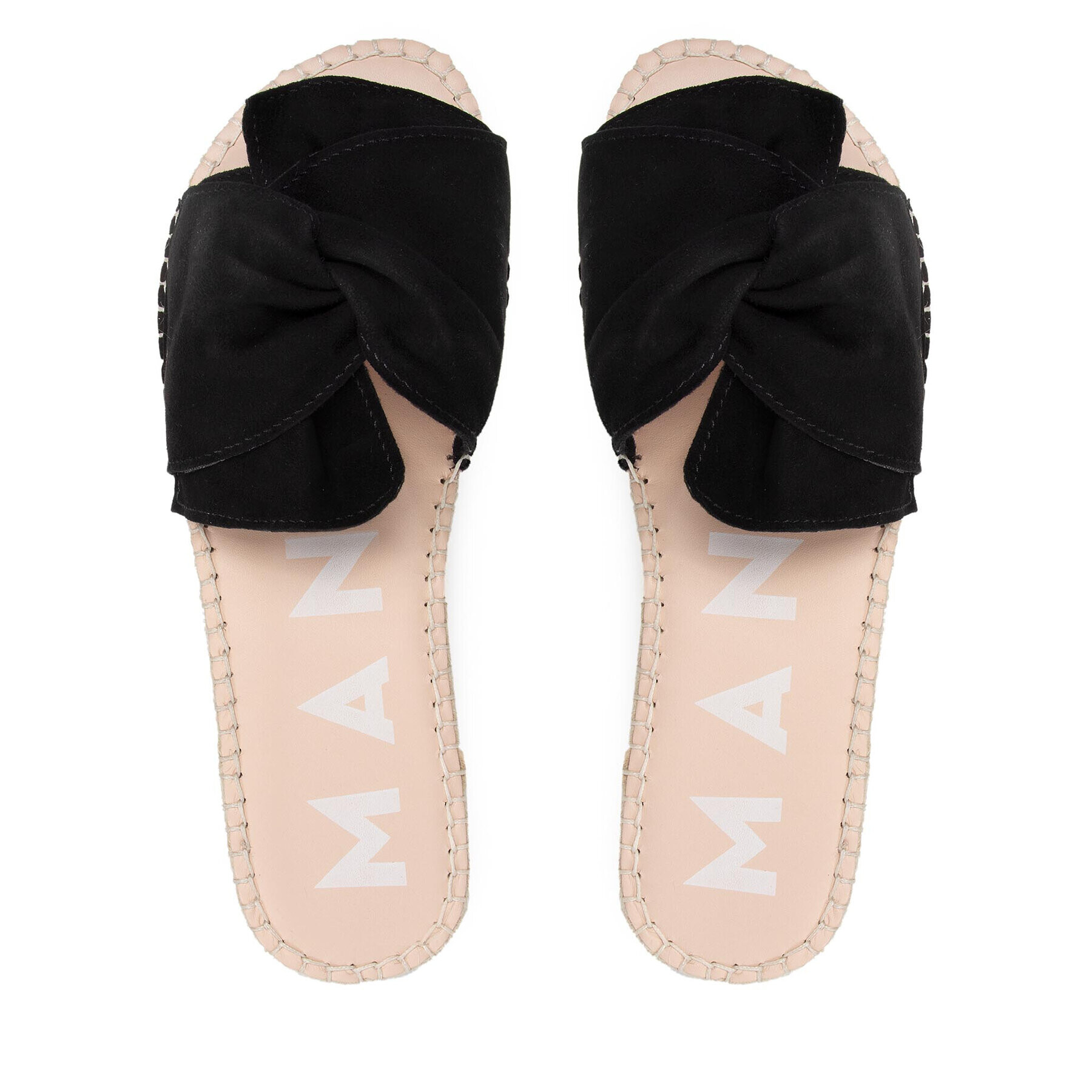 Manebi Espadrile Sandals With Knot K 1.0 Črna - Pepit.si