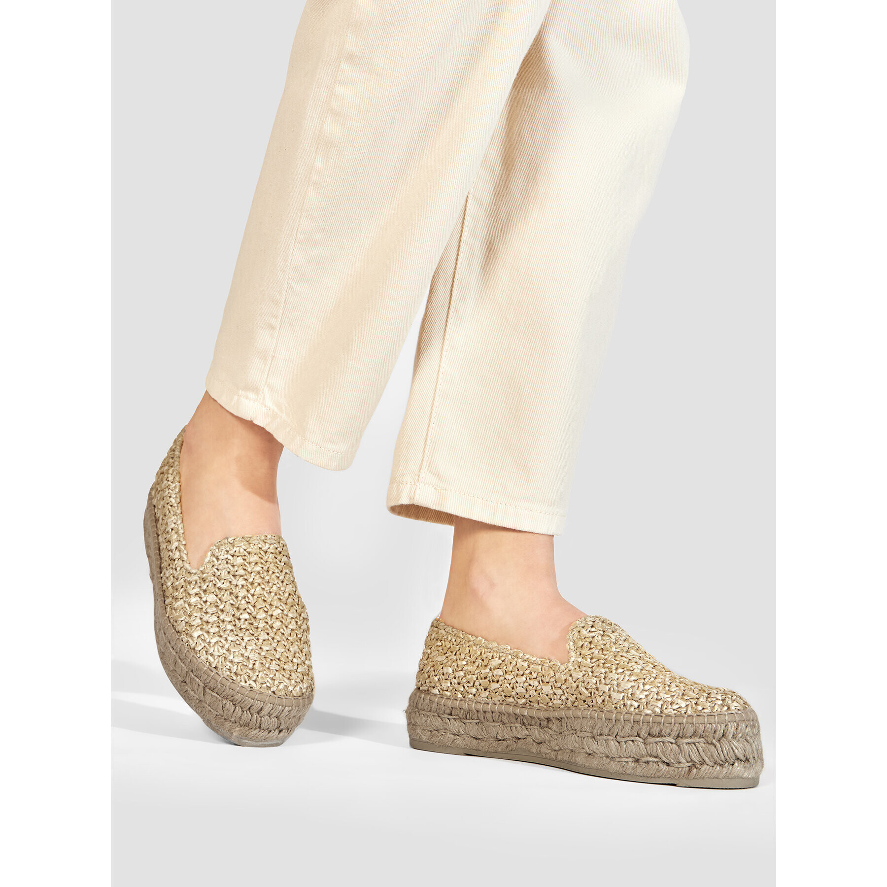 Manebi Espadrile Slippers D V 2.7 D0 Bež - Pepit.si