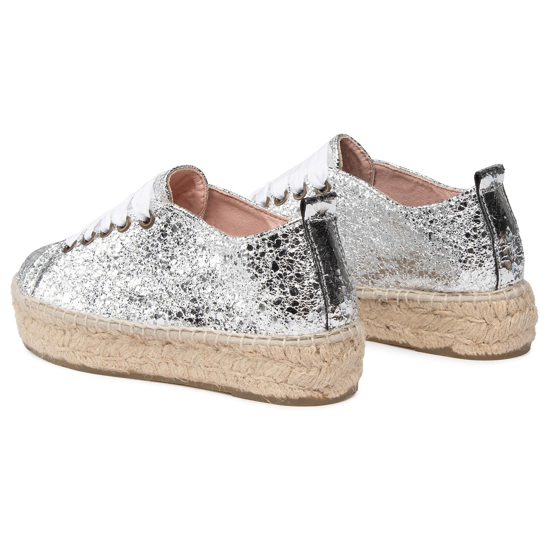 Manebi Espadrile Sneakers D G 0.3 E0 Srebrna - Pepit.si