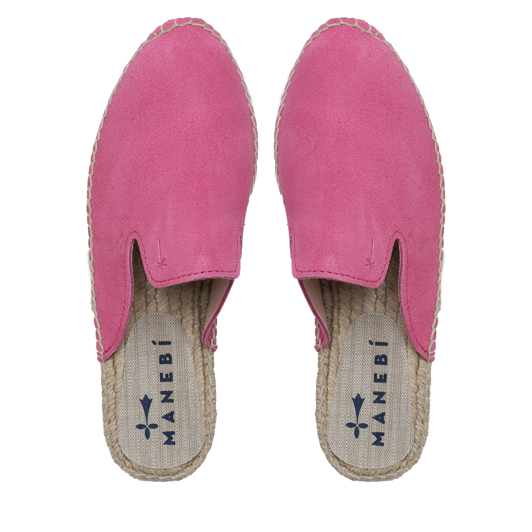 Manebi Espadrile Suede Mules R 3.6 M0 Roza - Pepit.si