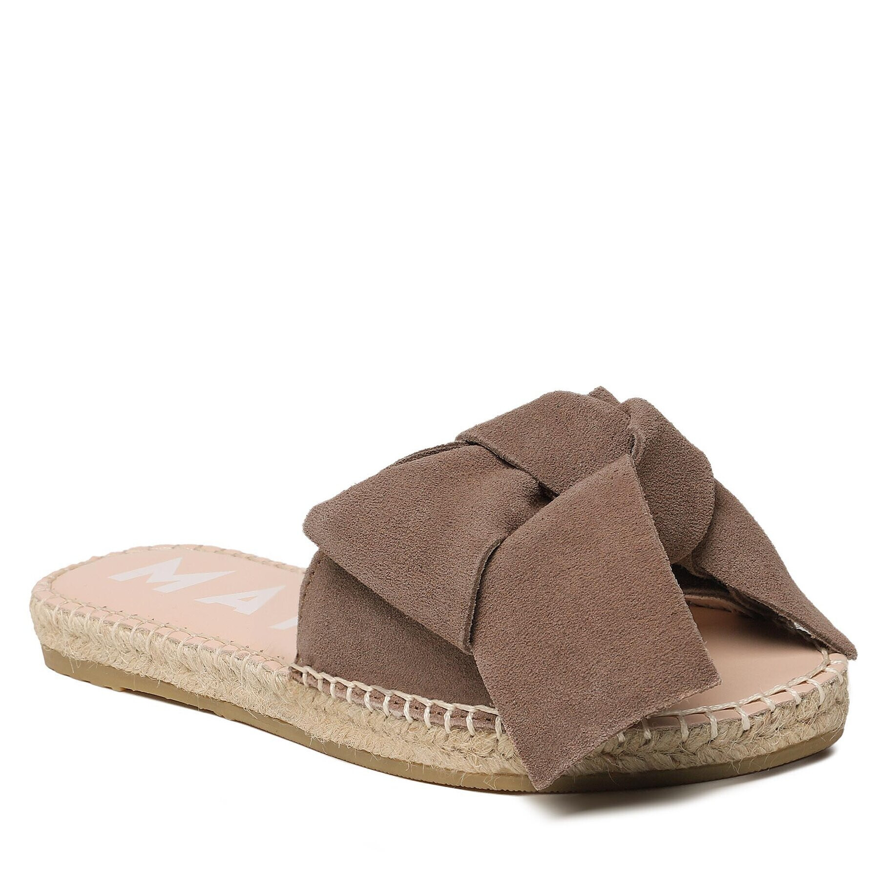 Manebi Espadrile Suede Sandals With Bow W 1.9 J0 Rjava - Pepit.si