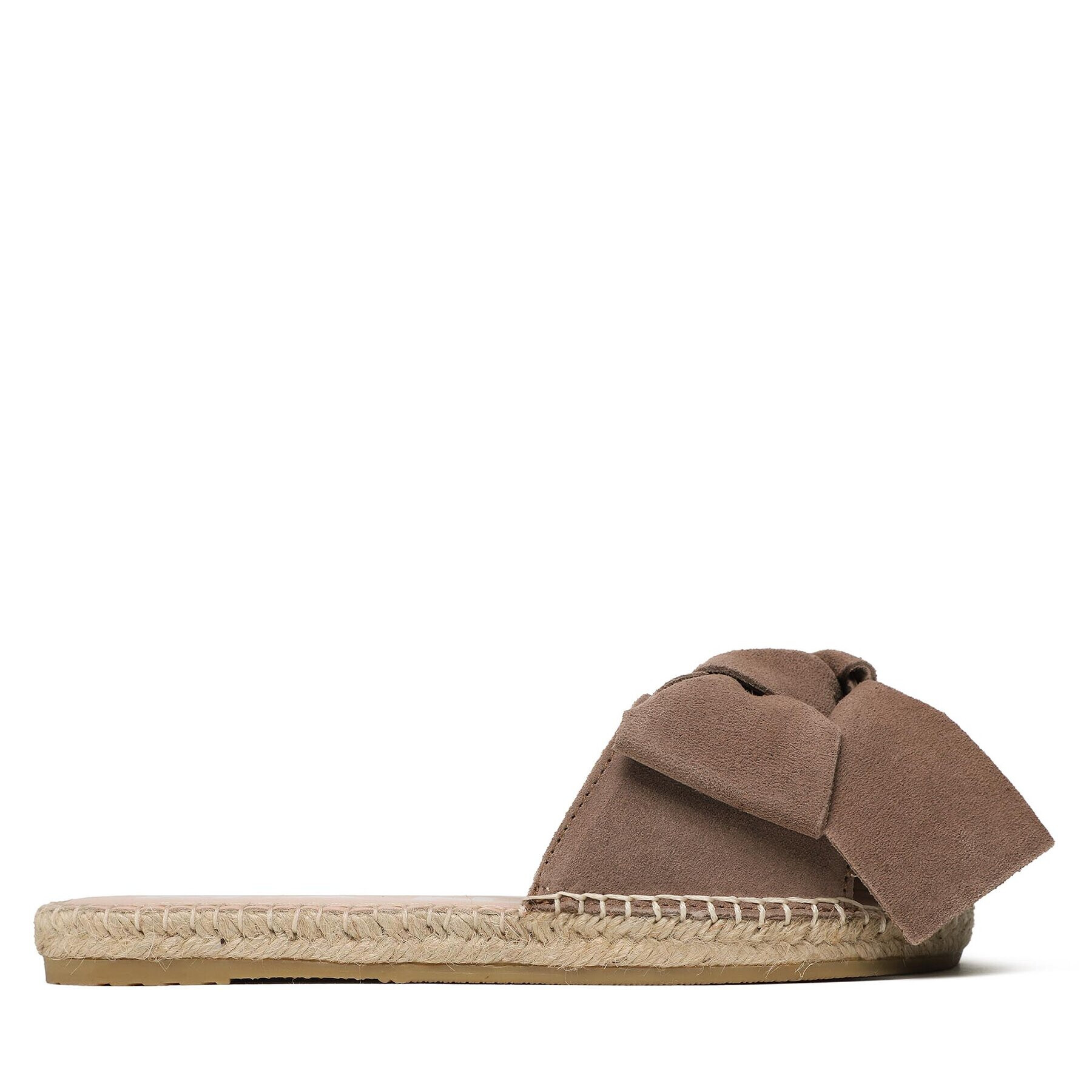 Manebi Espadrile Suede Sandals With Bow W 1.9 J0 Rjava - Pepit.si