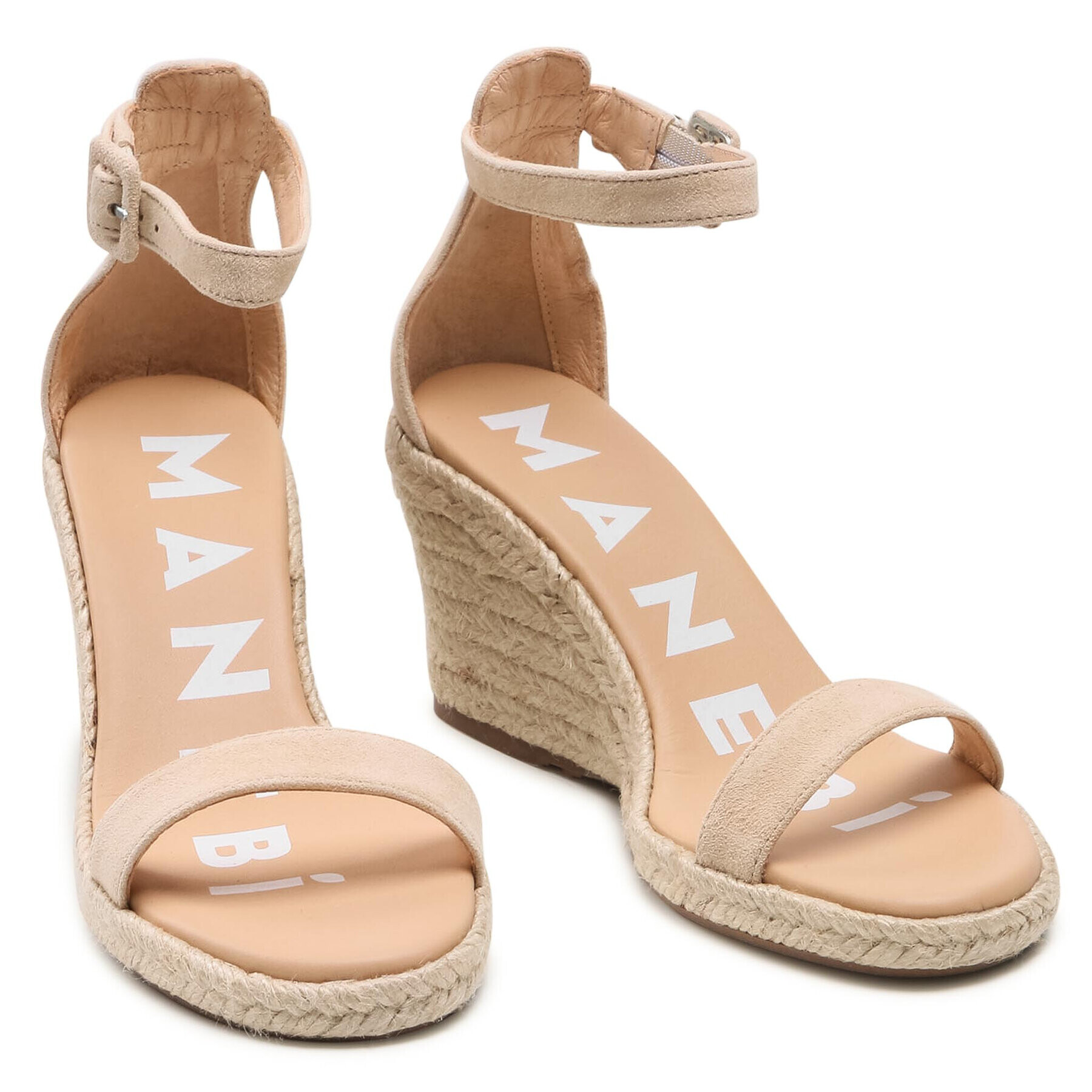 Manebi Espadrile Wedge Sandals M 1.1 Wg Bež - Pepit.si