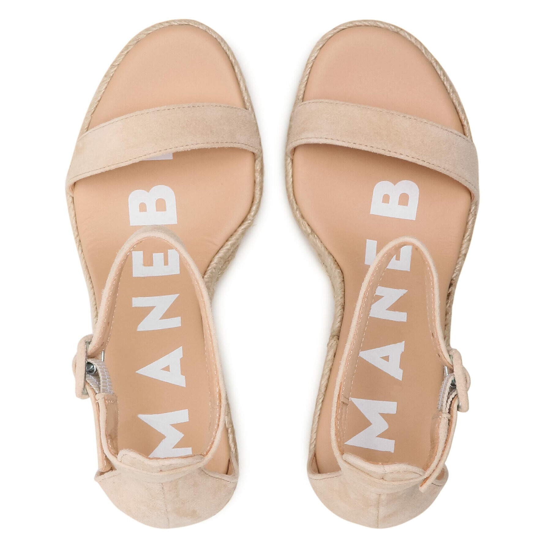 Manebi Espadrile Wedge Sandals M 1.1 Wg Bež - Pepit.si