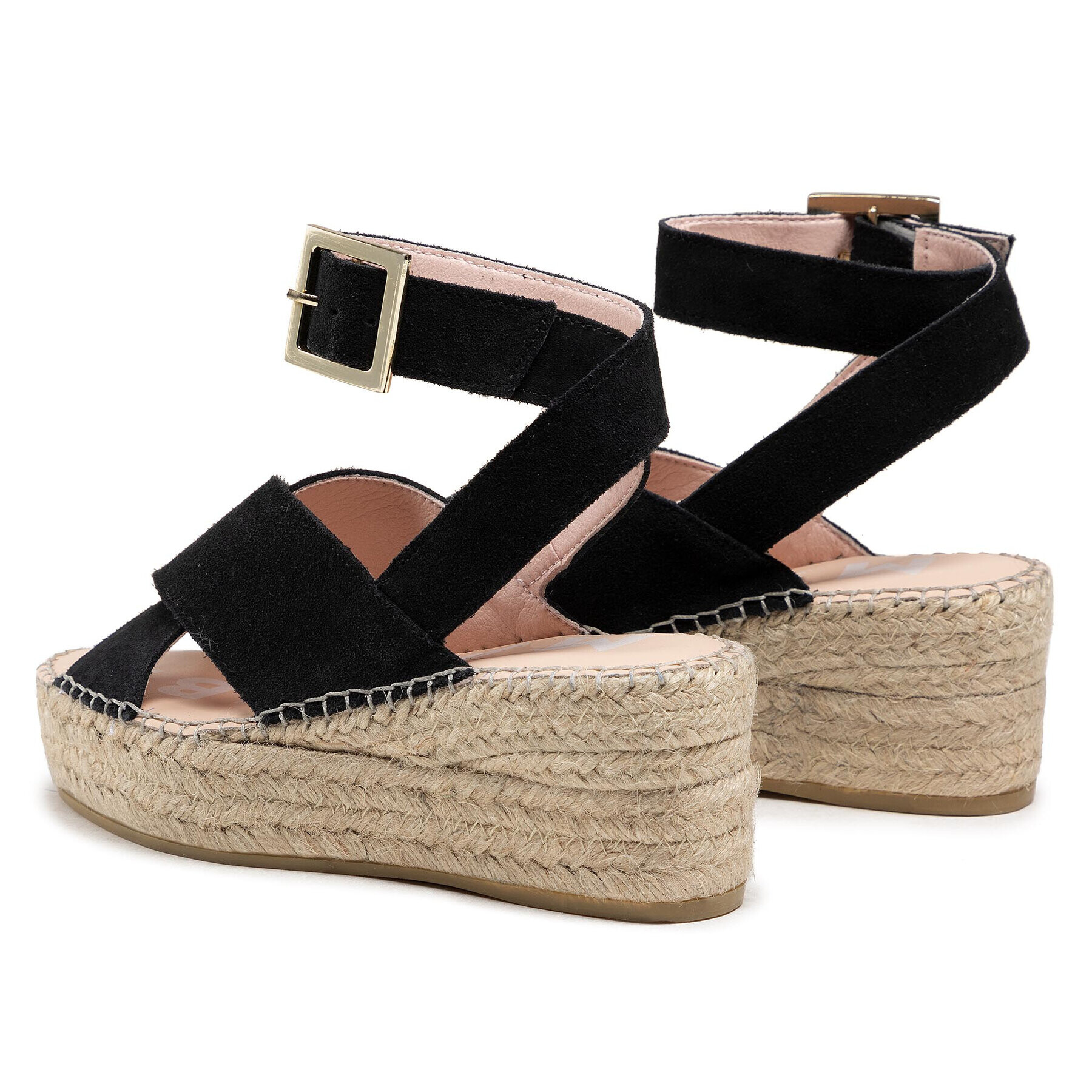 Manebi Espadrile Wedges W Belt K 1.0 Wb Črna - Pepit.si