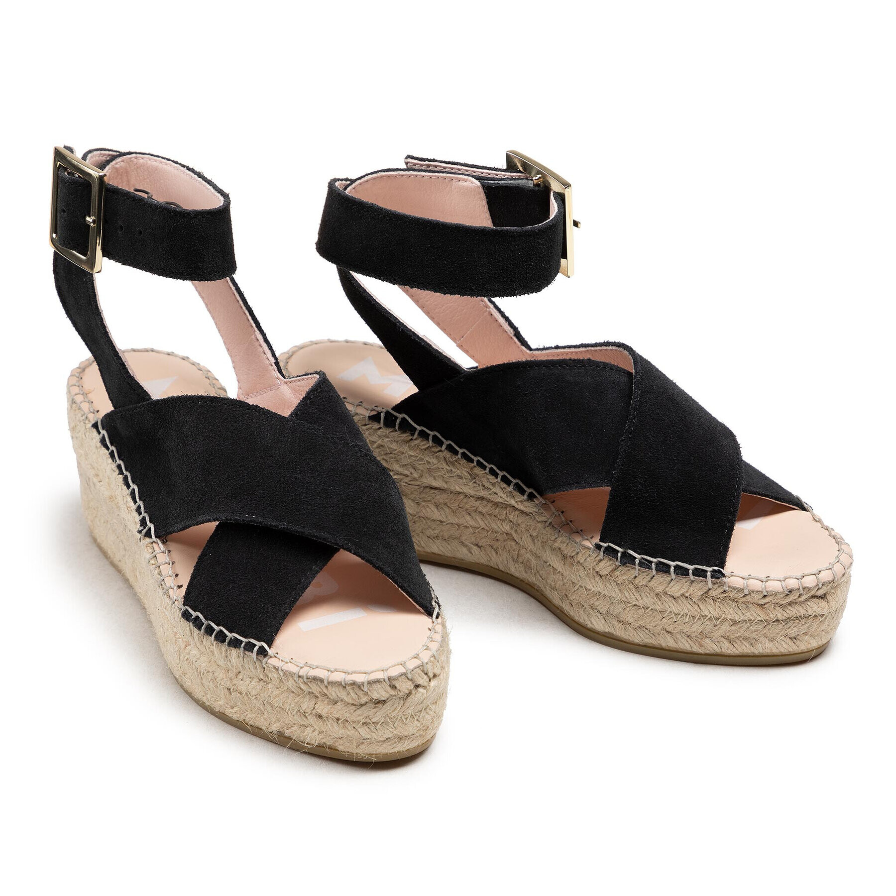 Manebi Espadrile Wedges W Belt K 1.0 Wb Črna - Pepit.si