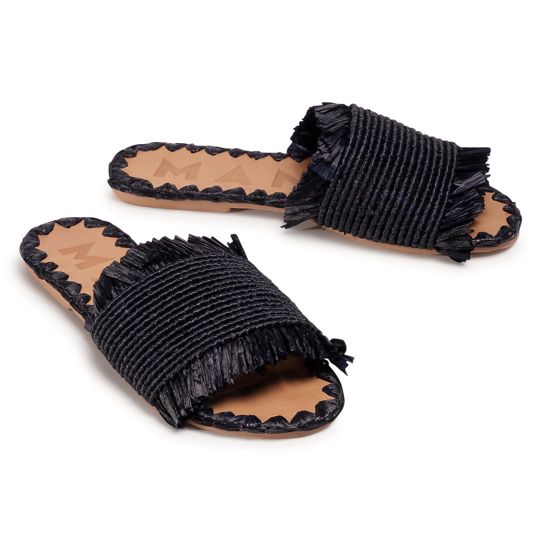 Manebi Natikači Leather Sandals S 1.6 Y0 Črna - Pepit.si