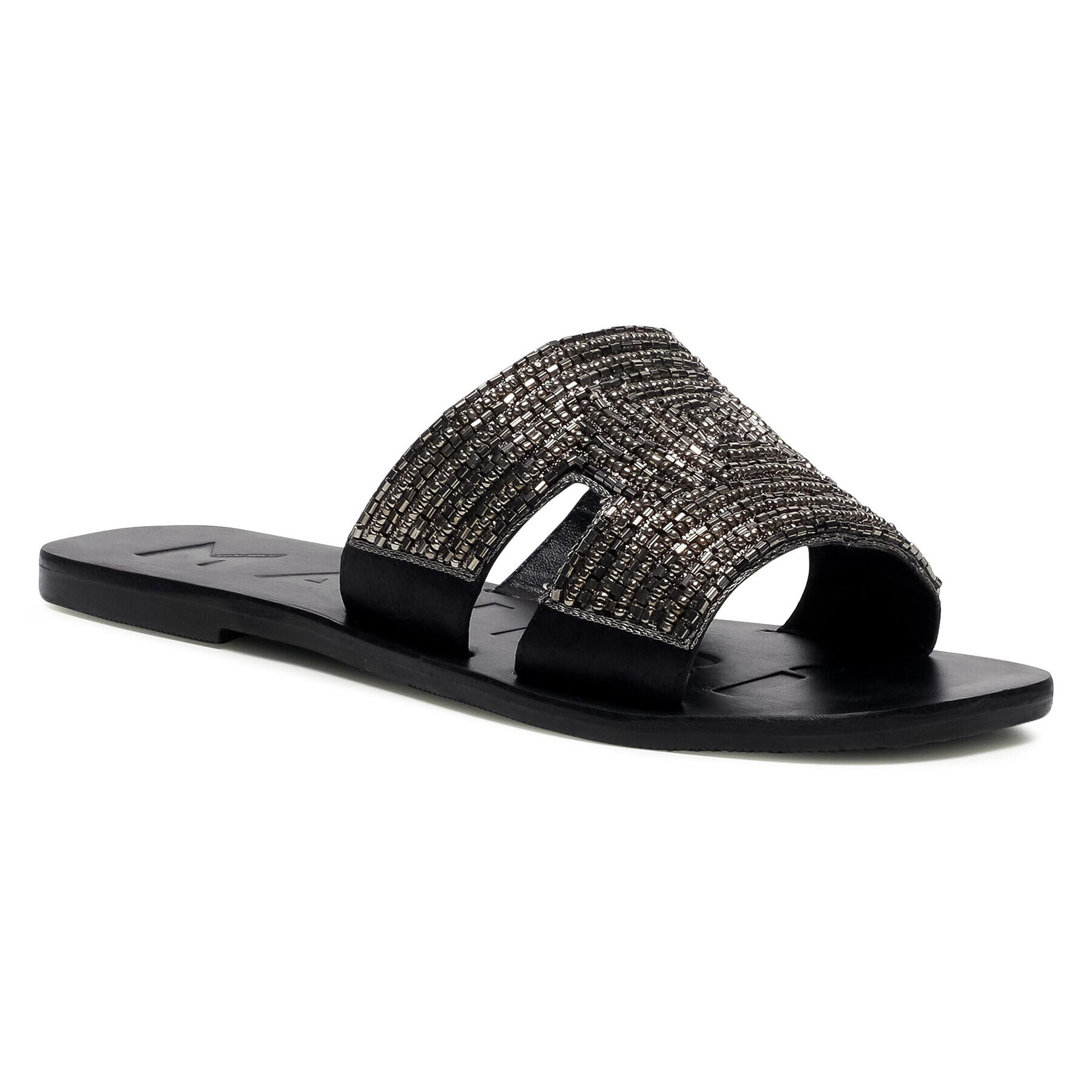 Manebi Natikači Leather Sandals S 4.0 Y0 Srebrna - Pepit.si