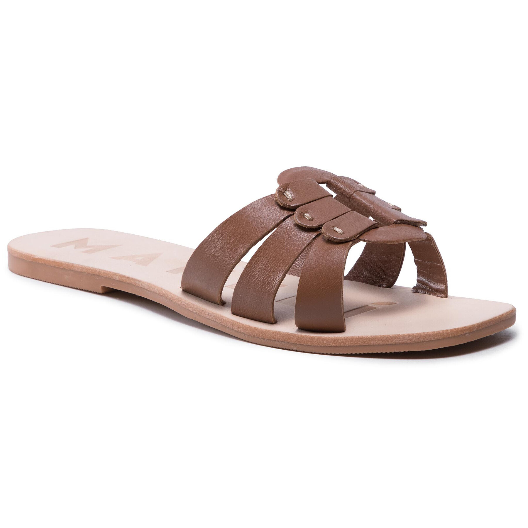 Manebi Natikači Leather Sandals S 5.1 Y0 Rjava - Pepit.si