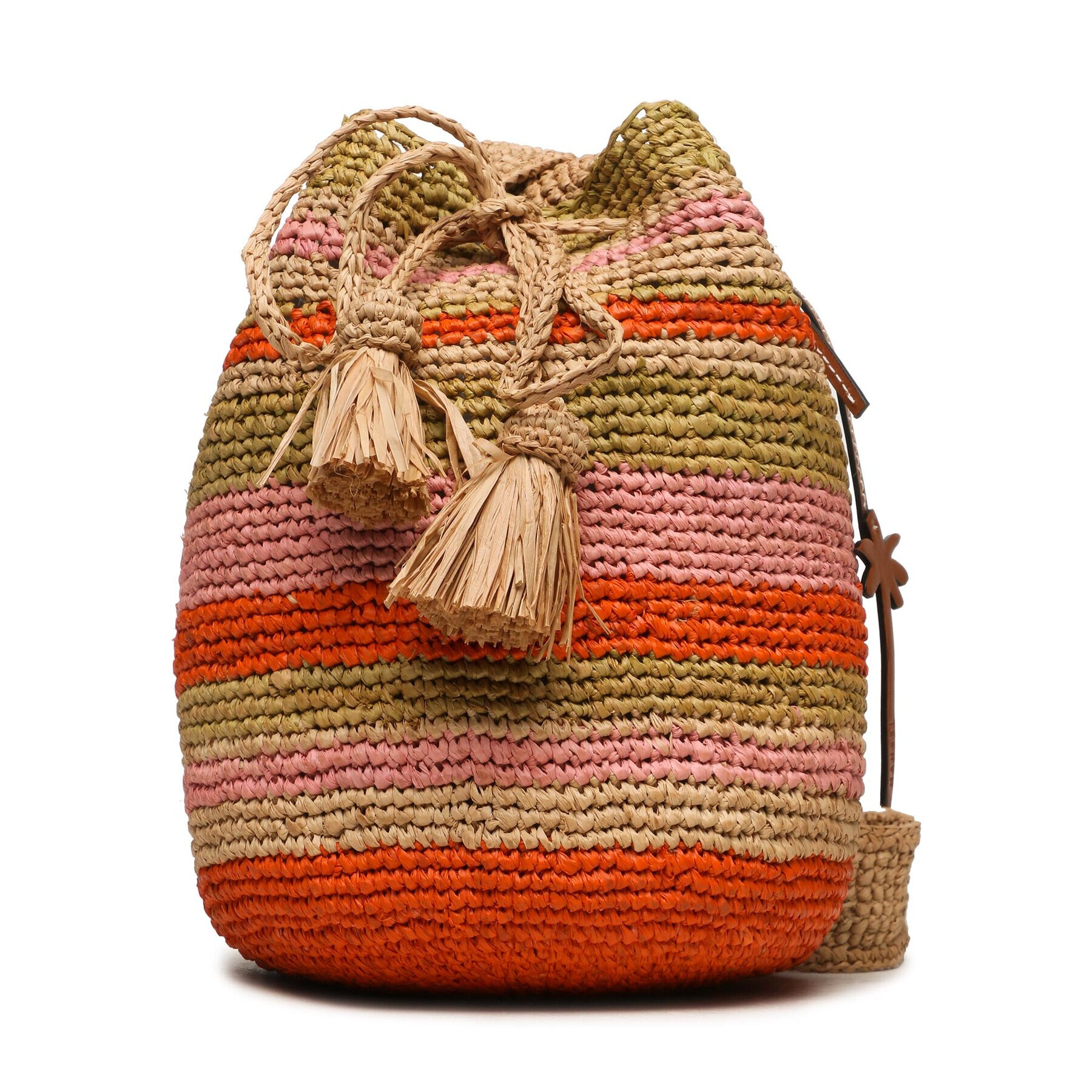 Manebi Ročna torba Natural Raffia Beach Bucket V 5.9 AE Bež - Pepit.si