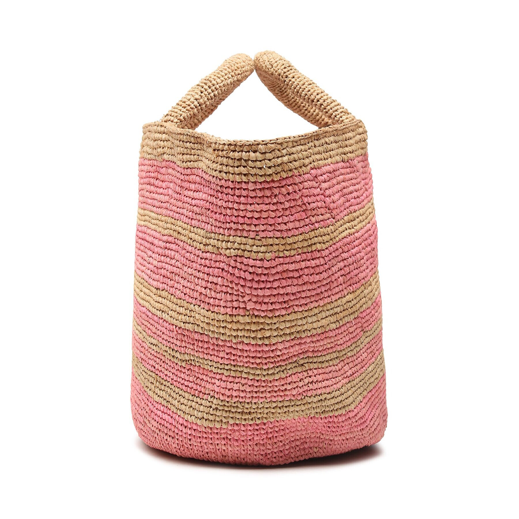 Manebi Ročna torba Natural Raffia Panier V 5.8 AK Roza - Pepit.si