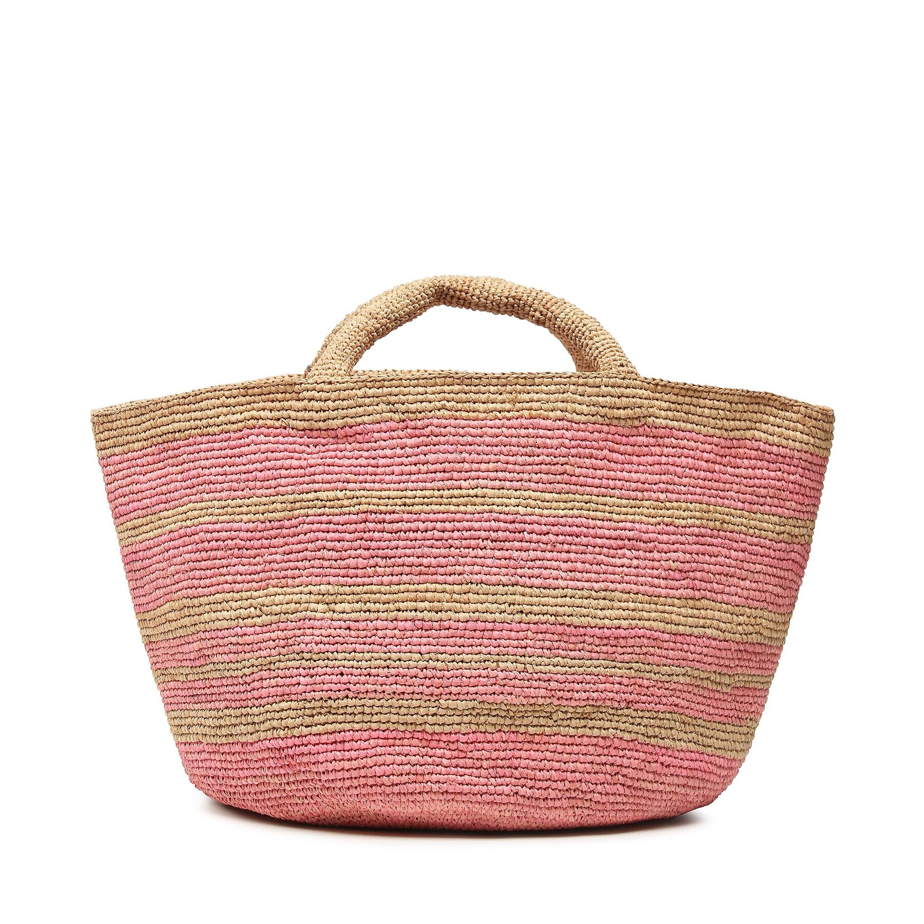 Manebi Ročna torba Natural Raffia Panier V 5.8 AK Roza - Pepit.si