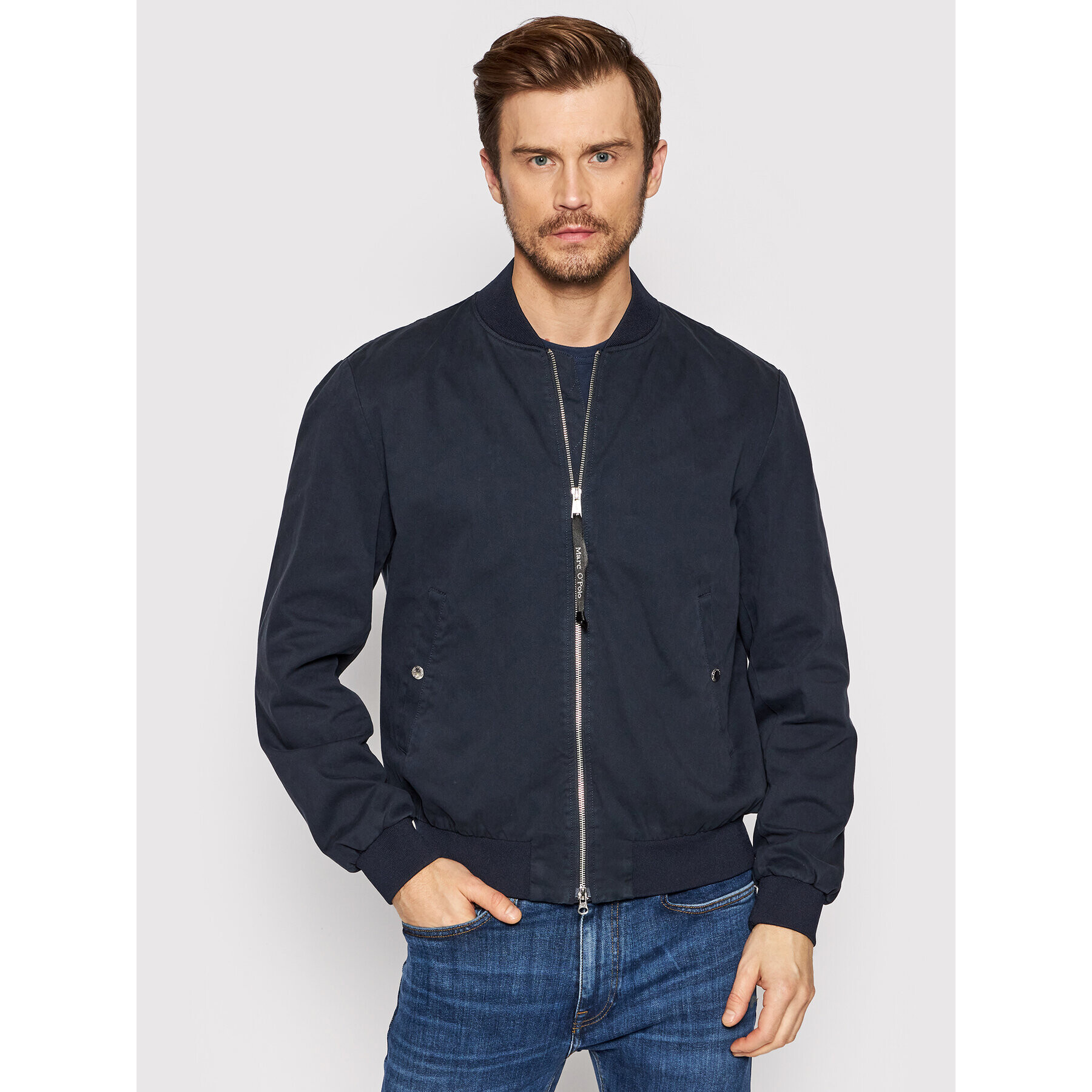 Marc O'Polo Bomber jakna 221 0819 70214 Mornarsko modra Regular Fit - Pepit.si