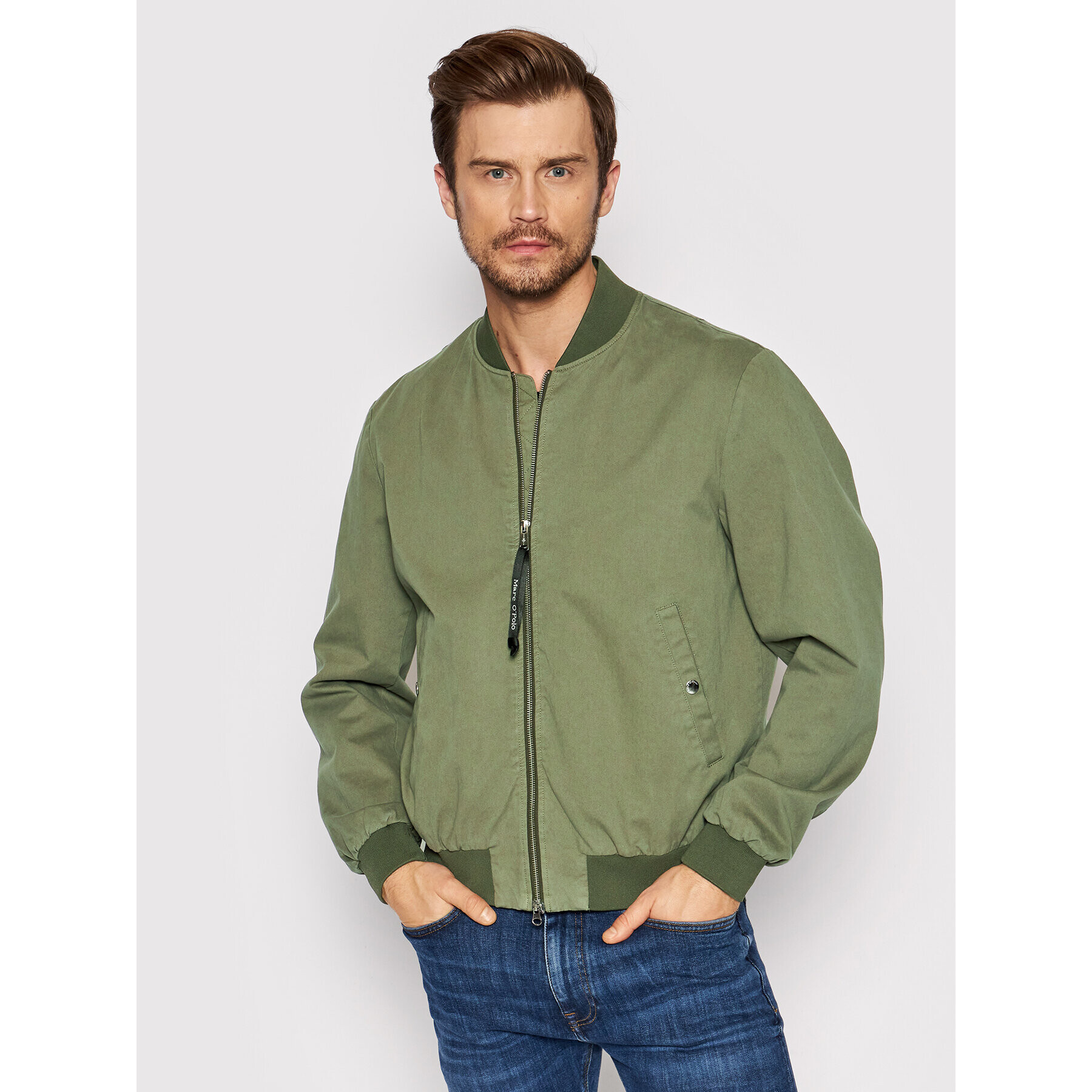 Marc O'Polo Bomber jakna 221 0819 70214 Zelena Regular Fit - Pepit.si