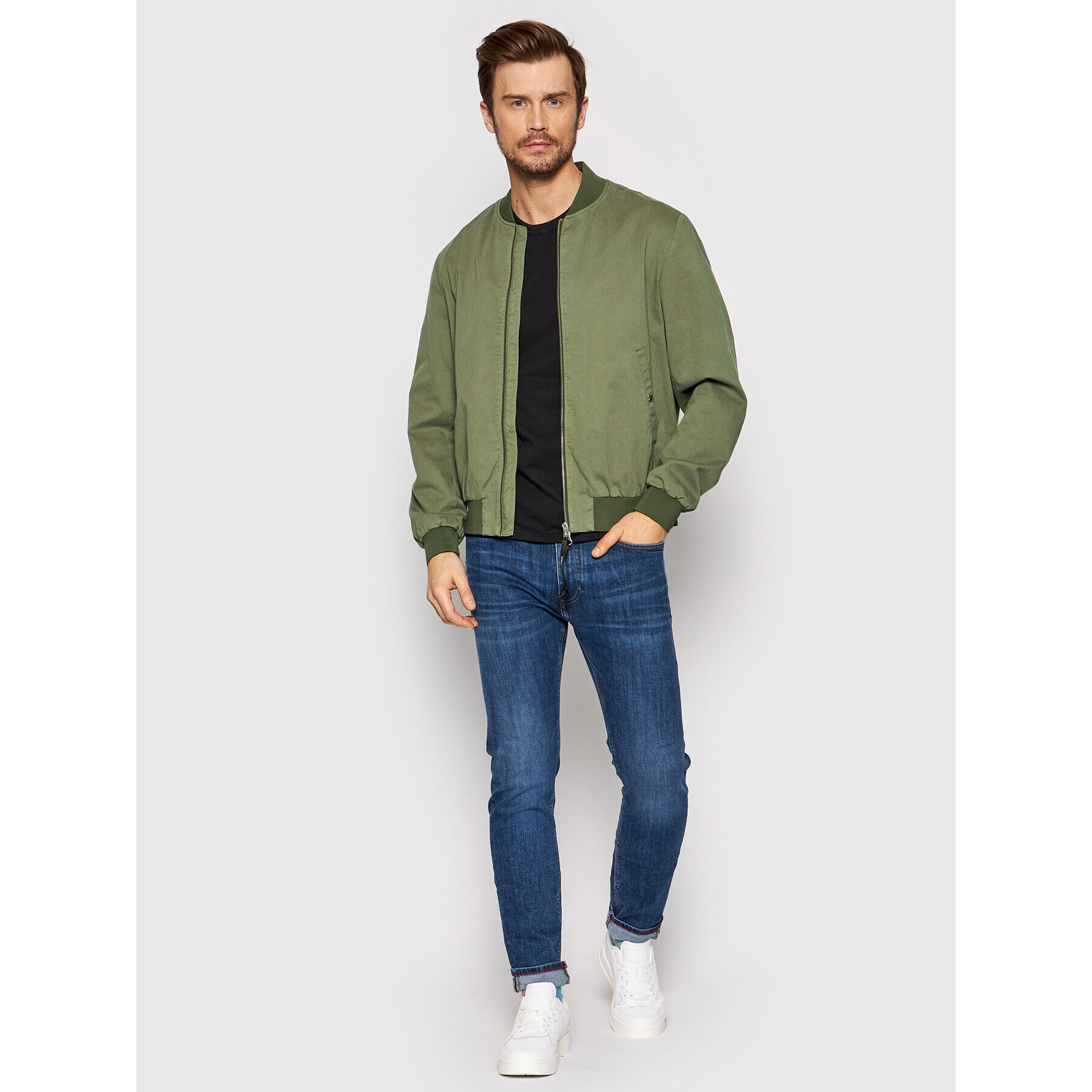 Marc O'Polo Bomber jakna 221 0819 70214 Zelena Regular Fit - Pepit.si