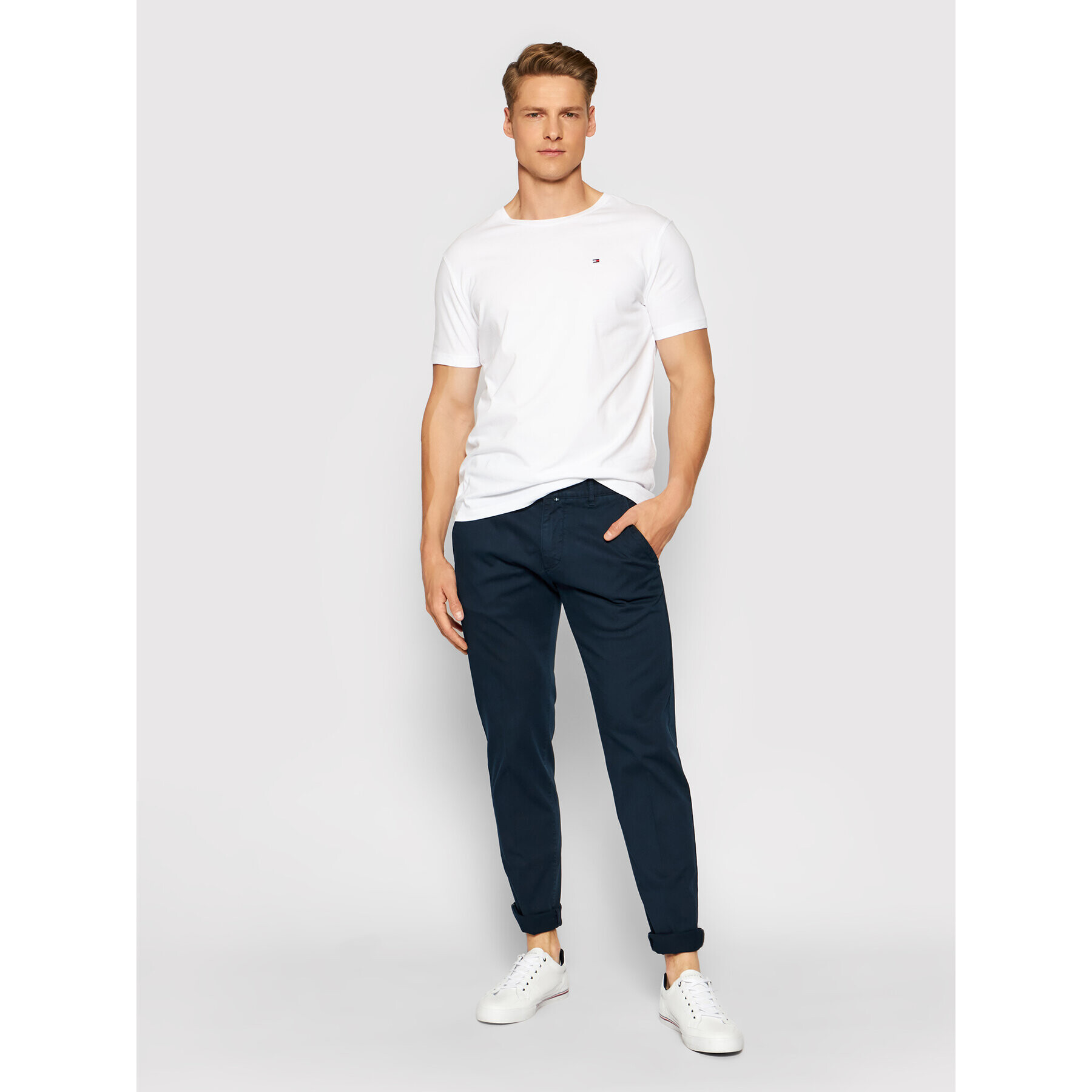 Marc O'Polo Chino hlače B21 0108 10064 Mornarsko modra Tapered Fit - Pepit.si