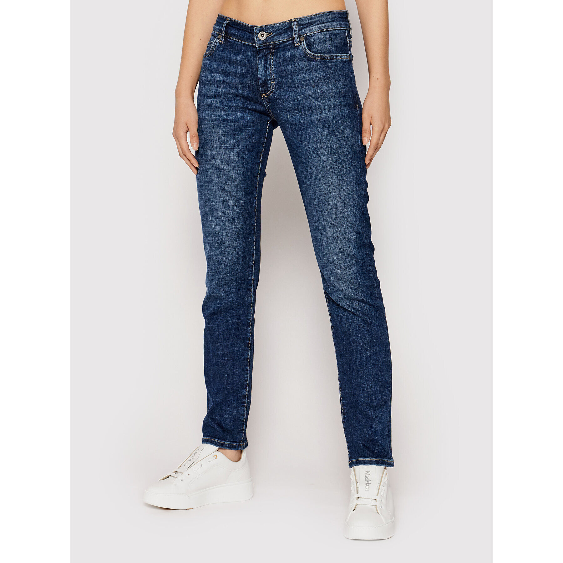 Marc O'Polo Jeans hlače 107 9193 12051 Mornarsko modra Straight Fit - Pepit.si