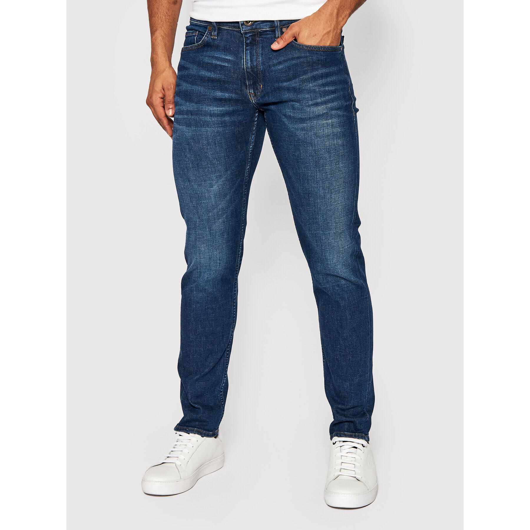 Marc O'Polo Jeans hlače B21 9214 12048 Mornarsko modra Shaped Fit - Pepit.si