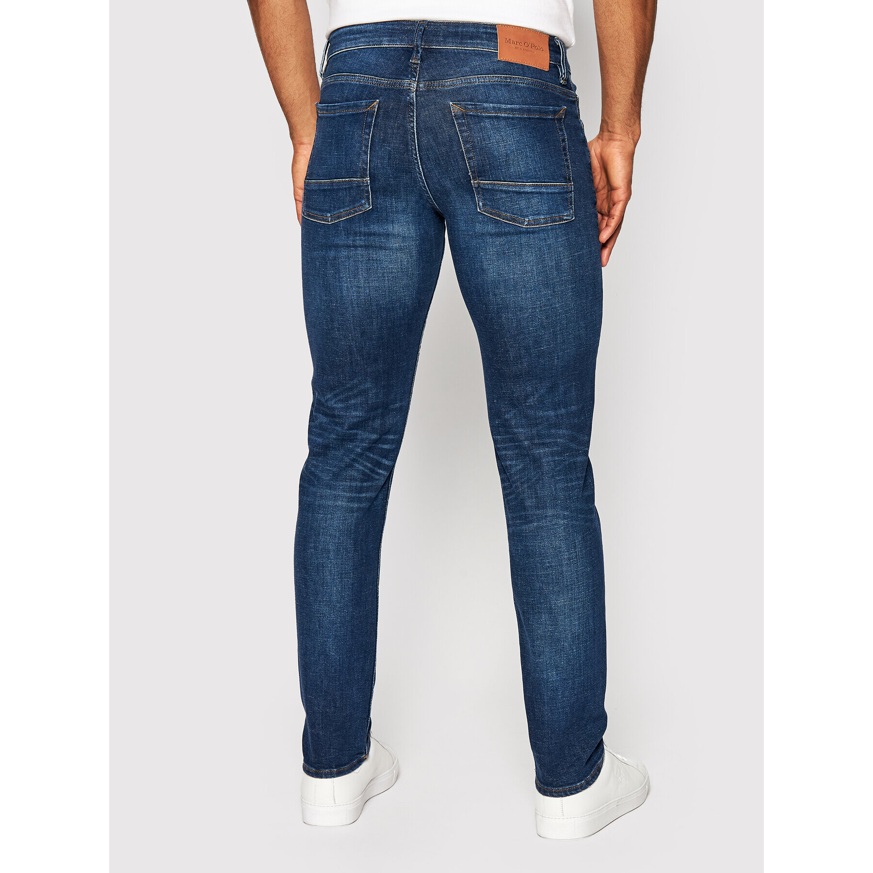 Marc O'Polo Jeans hlače B21 9214 12048 Mornarsko modra Shaped Fit - Pepit.si