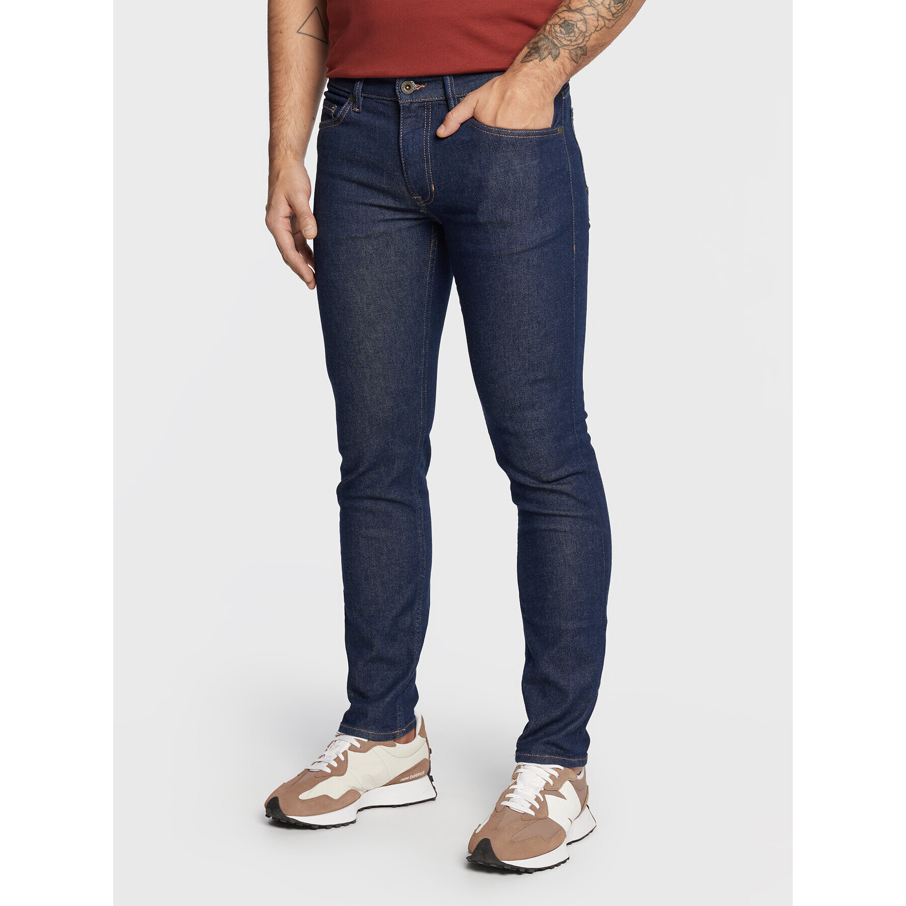 Marc O'Polo Jeans hlače M28 9213 12132 Modra Shaped Fit - Pepit.si