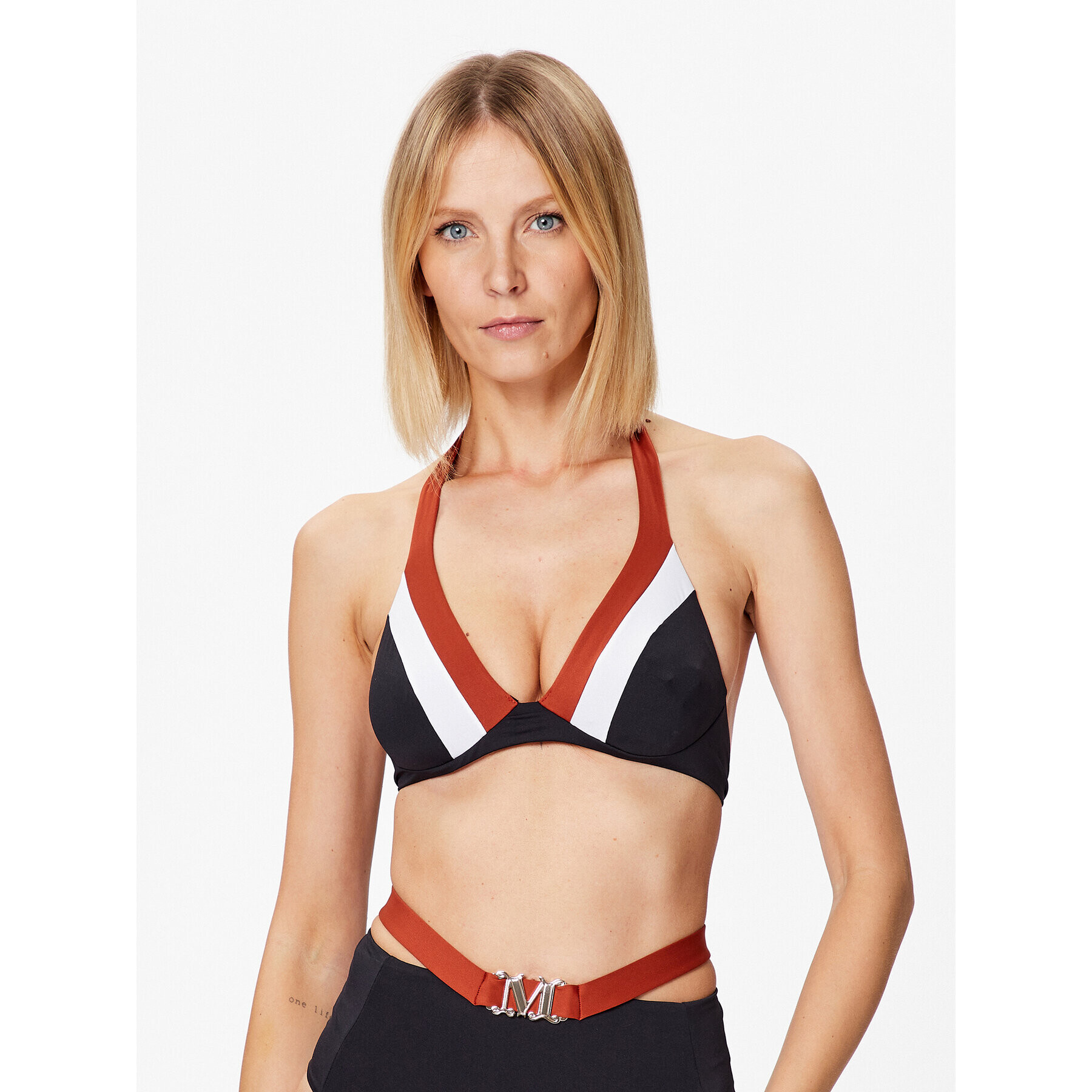 Max Mara Beachwear Gornji del bikini Abigail 2338211738 Črna - Pepit.si