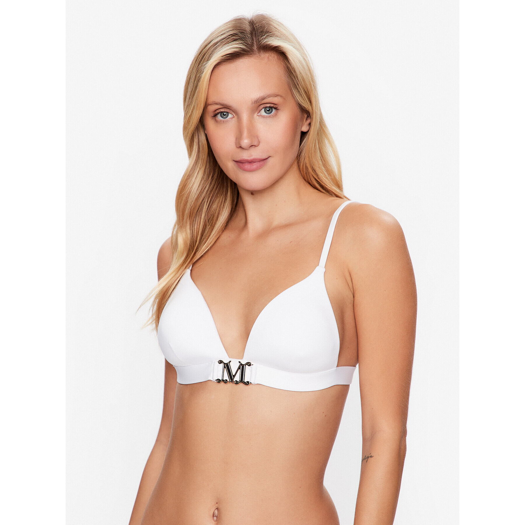 Max Mara Beachwear Gornji del bikini Astra 233821013 Bela - Pepit.si