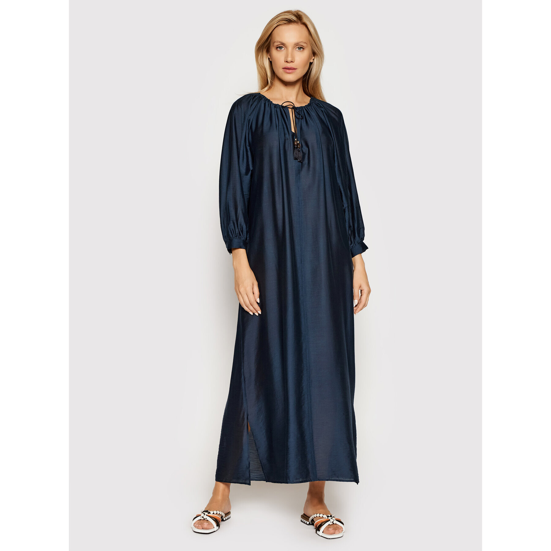 Max Mara Beachwear Obleka za na plažo Armenia 32210118 Mornarsko modra Relaxed Fit - Pepit.si