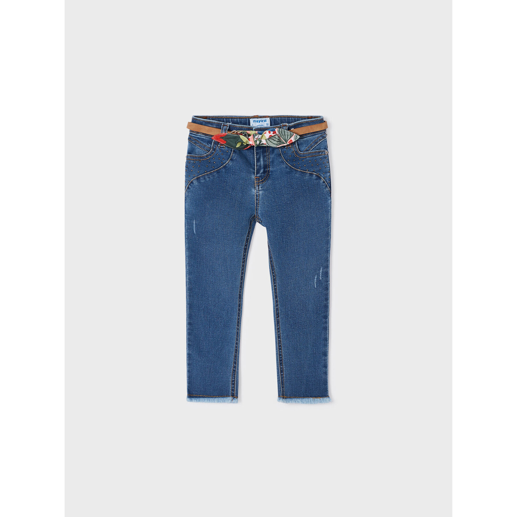 Mayoral Jeans hlače 3509 Mornarsko modra - Pepit.si