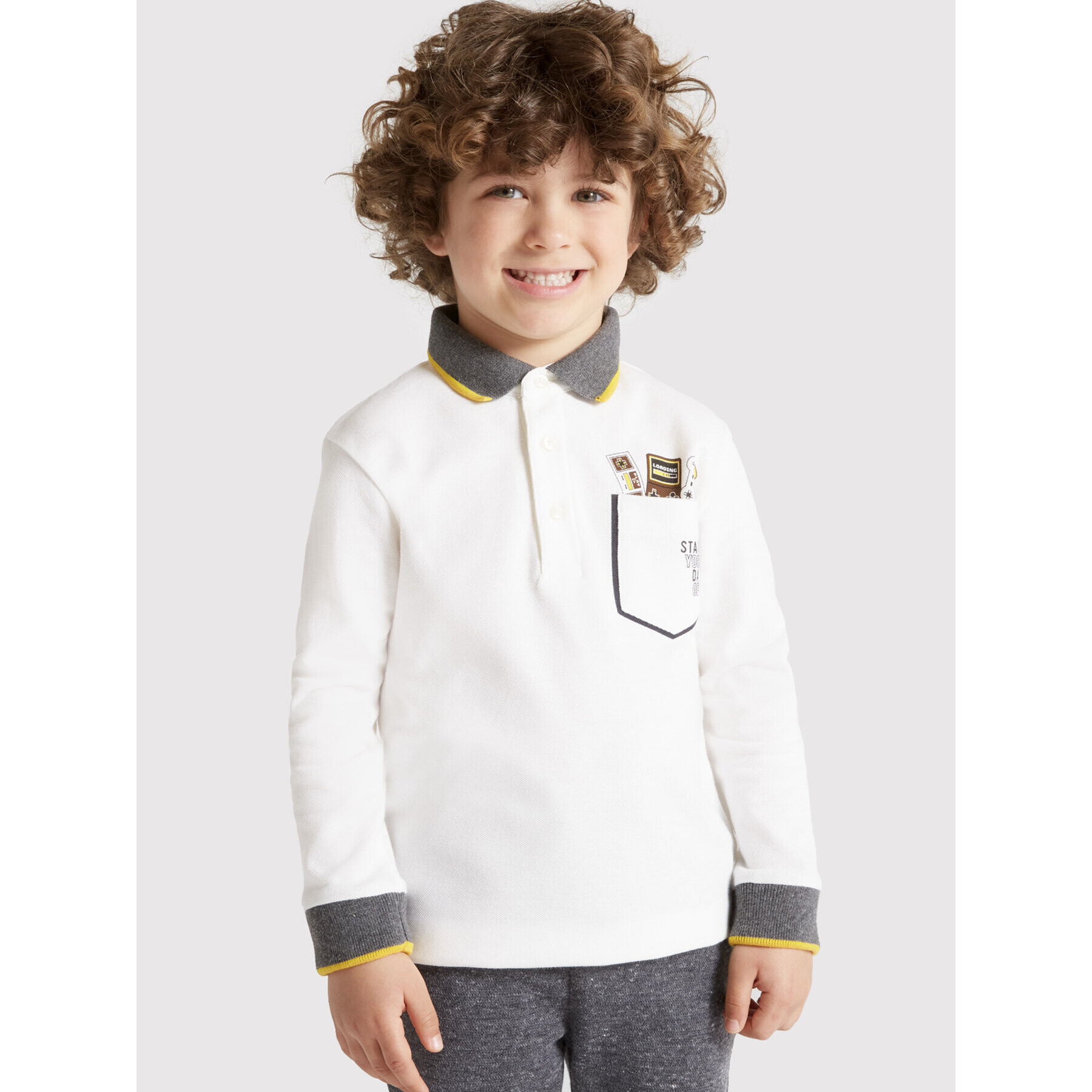 Mayoral Polo majica 4179 Bež Regular Fit - Pepit.si