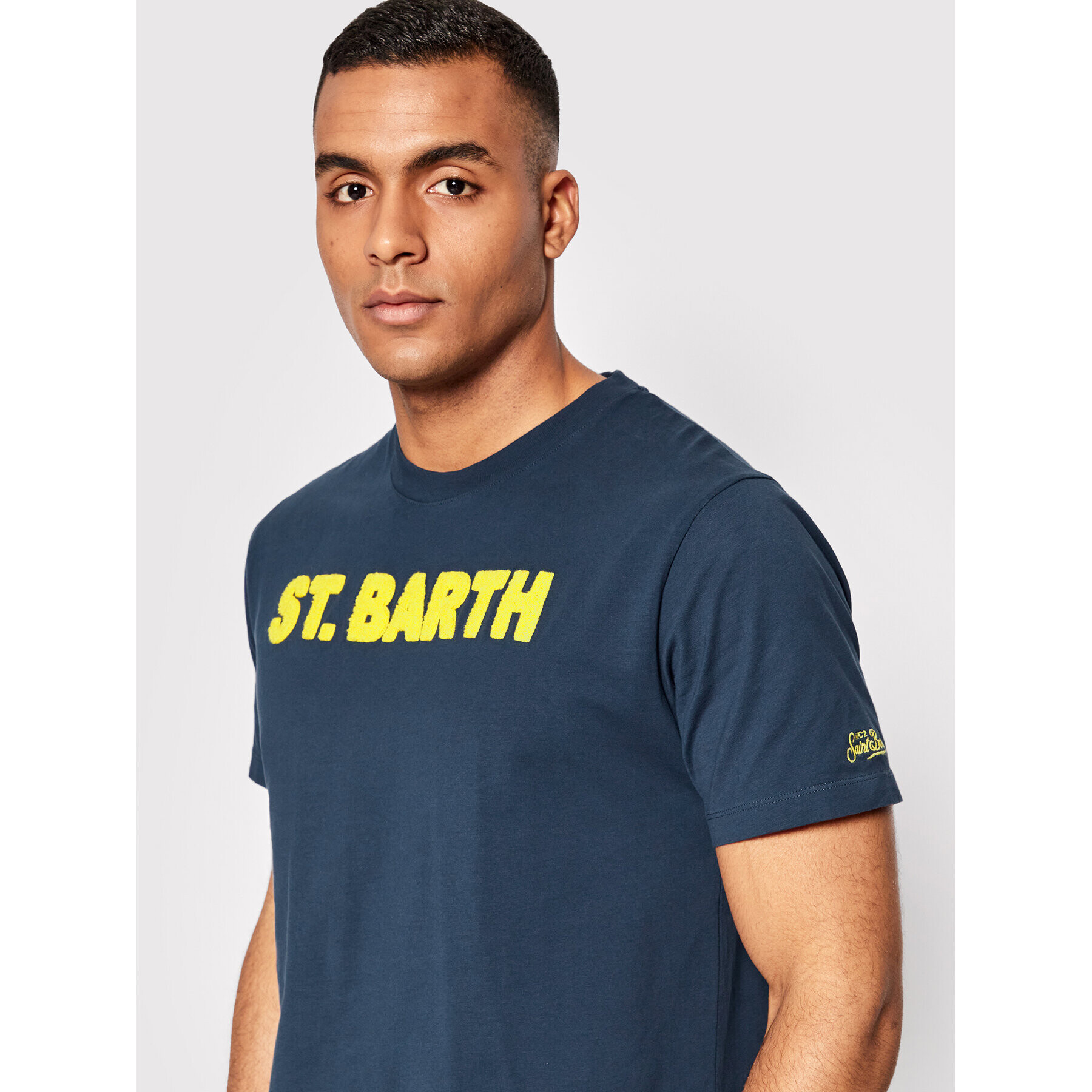 MC2 Saint Barth Majica TSHM001 02872B Mornarsko modra Regular Fit - Pepit.si