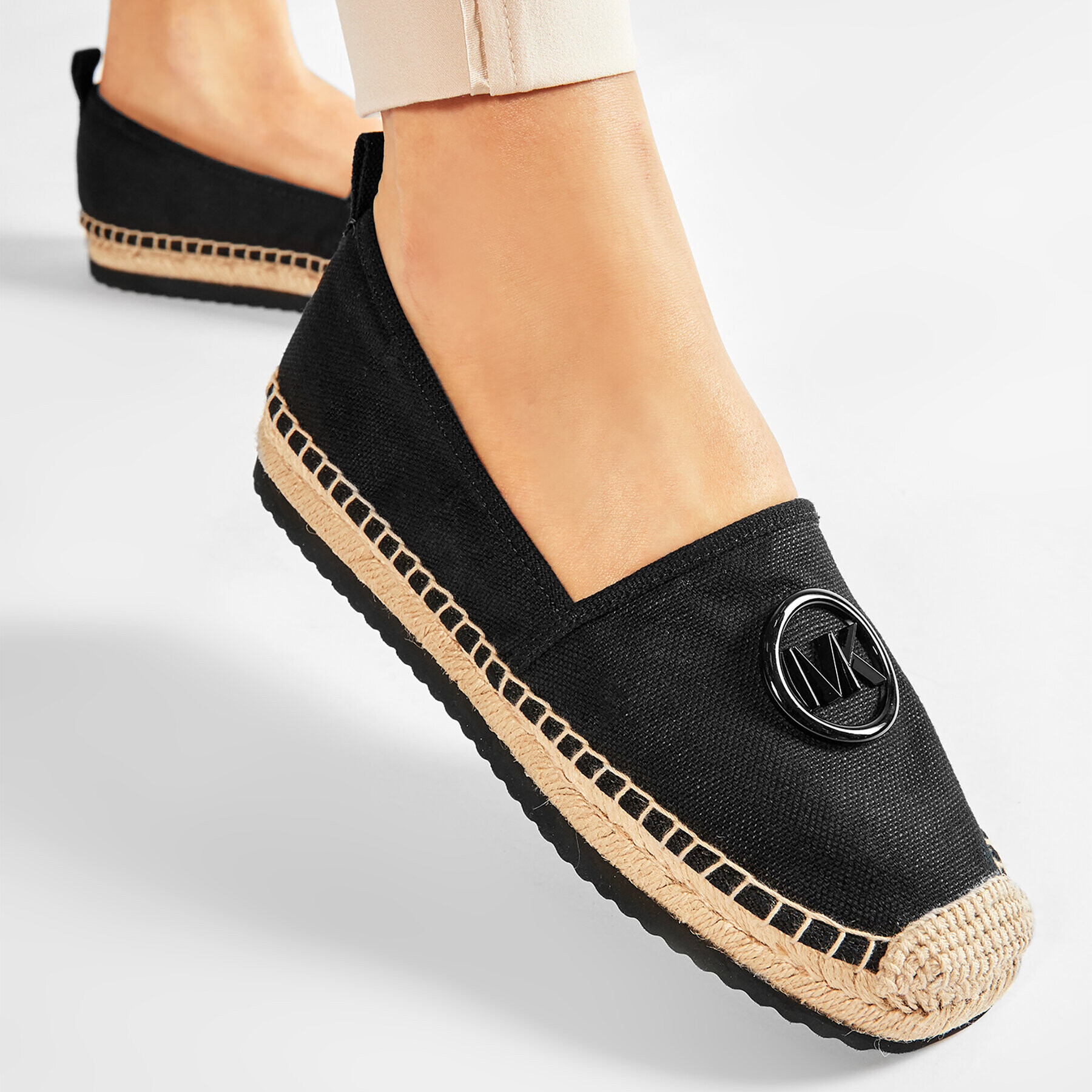 MICHAEL Michael Kors Espadrile Lenny Espadrille 40S1LNFP2D Črna - Pepit.si