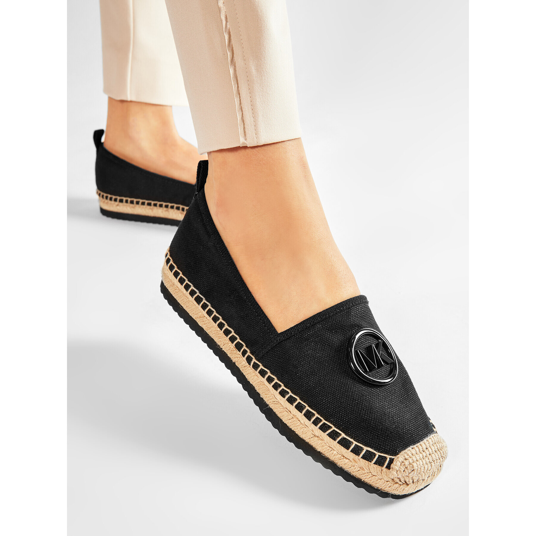 MICHAEL Michael Kors Espadrile Lenny Espadrille 40S1LNFP2D Črna - Pepit.si