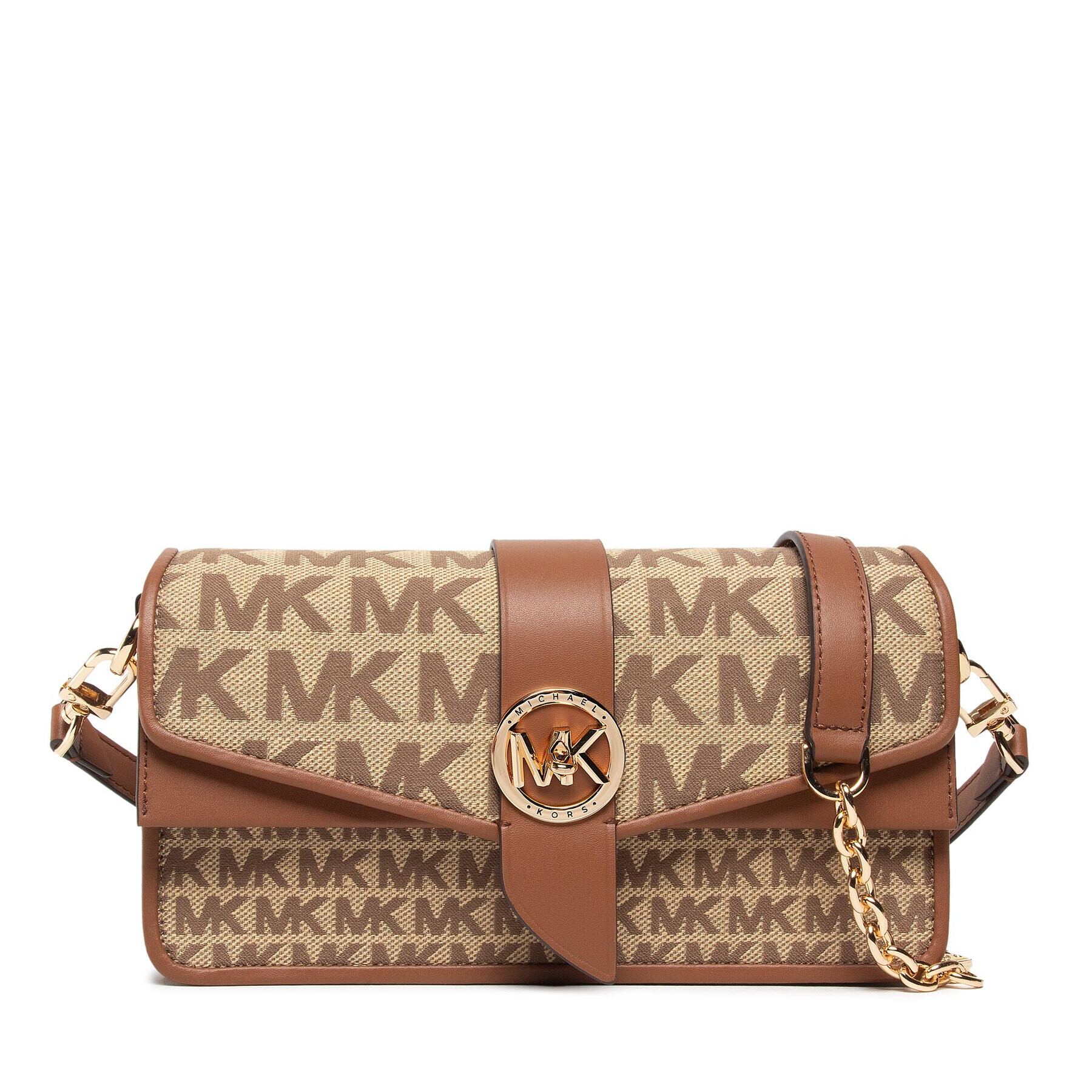 MICHAEL Michael Kors Ročna torba Greenwich 30T2GGRL2I Rjava - Pepit.si