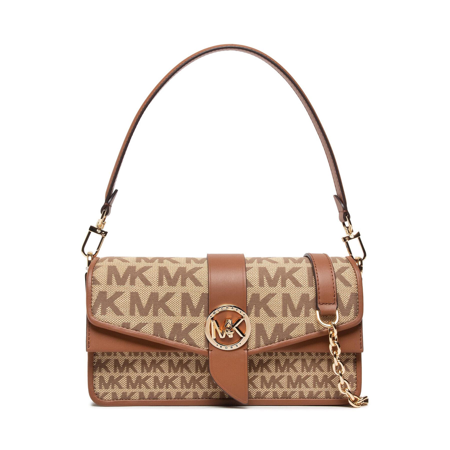 MICHAEL Michael Kors Ročna torba Greenwich 30T2GGRL2I Rjava - Pepit.si