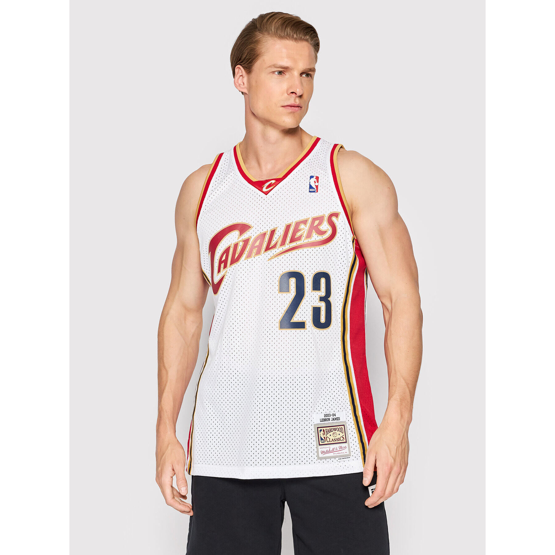 Mitchell & Ness Majica brez rokavov SMJYCP19209 Bela Regular Fit - Pepit.si