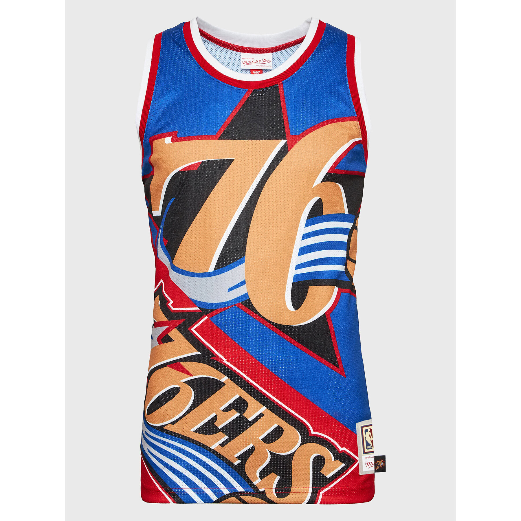 Mitchell & Ness Majica brez rokavov TMTK4350 Modra Regular Fit - Pepit.si